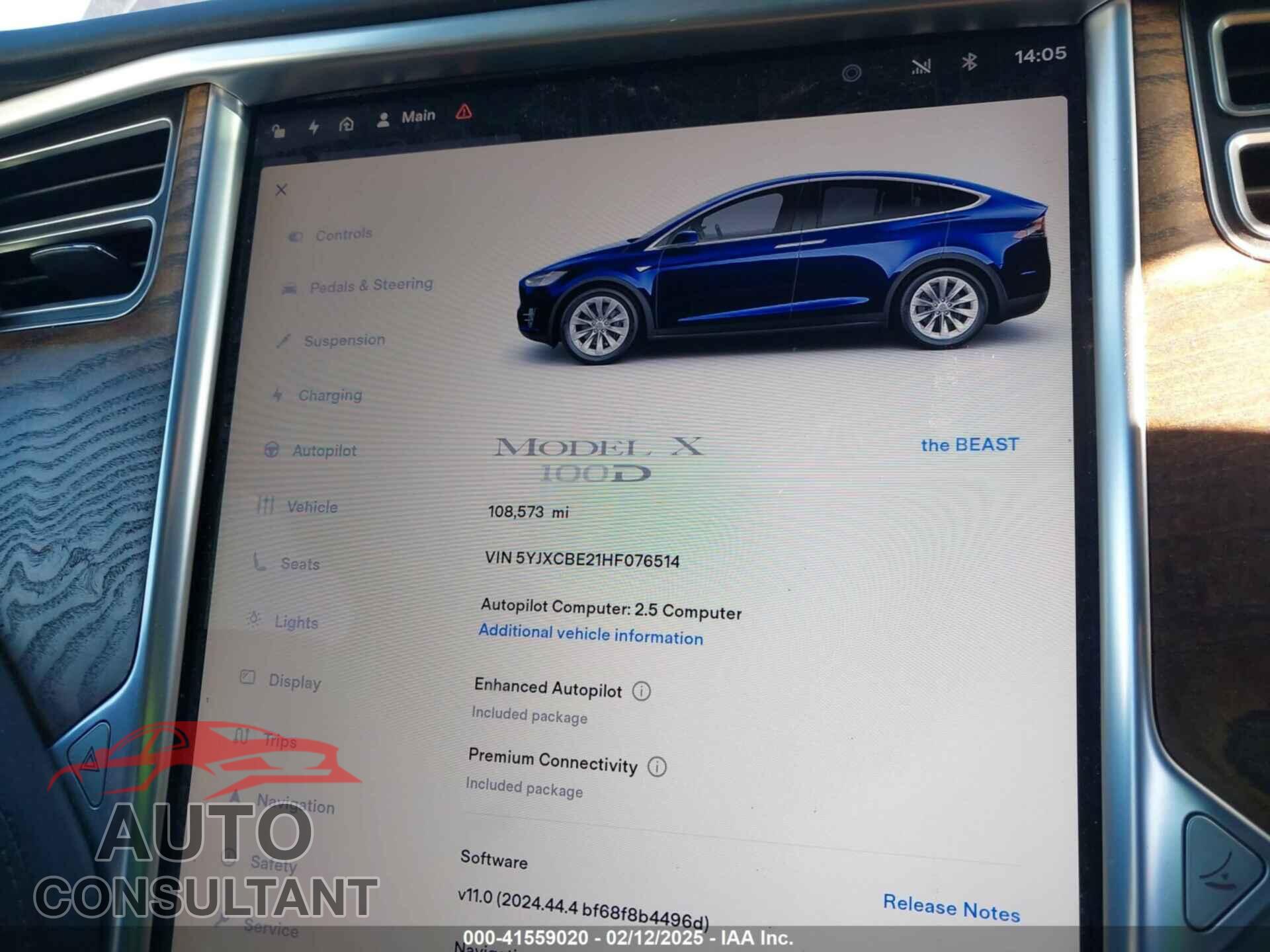 TESLA MODEL X 2017 - 5YJXCBE21HF076514