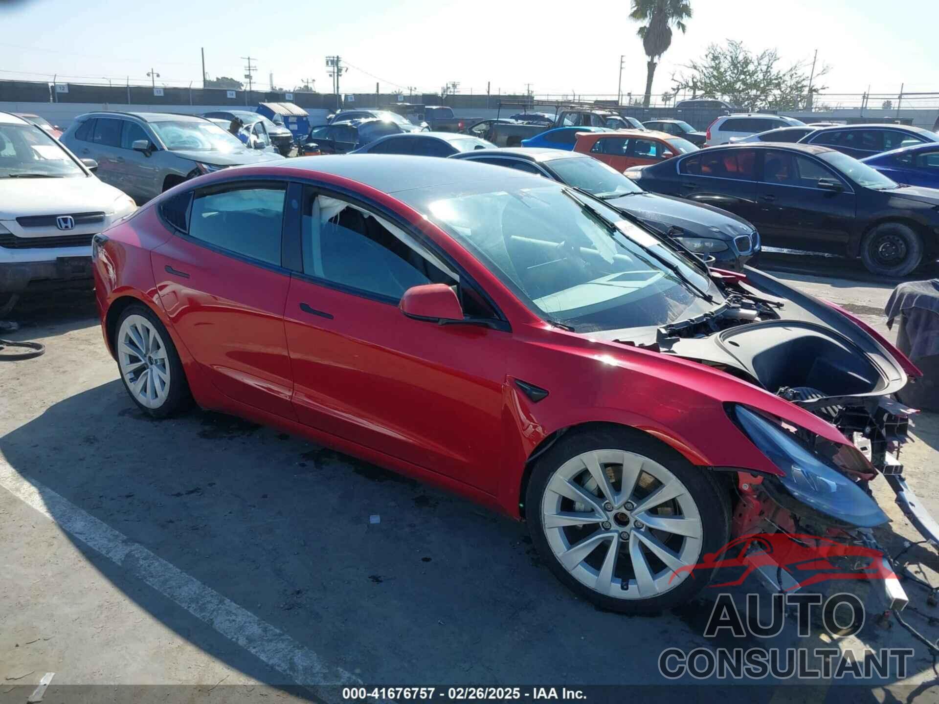 TESLA MODEL 3 2022 - 5YJ3E1EB4NF187475