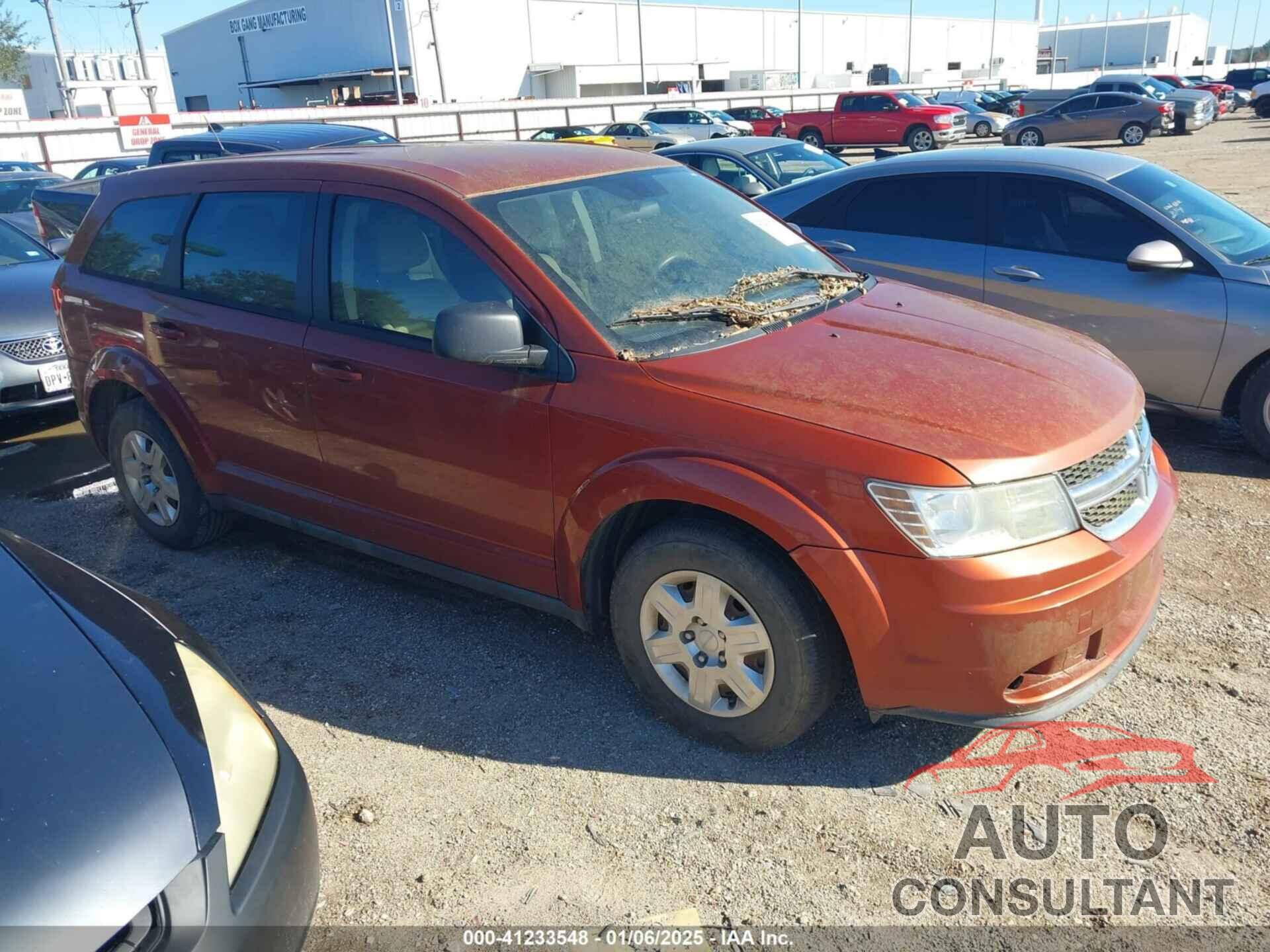 DODGE JOURNEY 2012 - 3C4PDCAB9CT390835