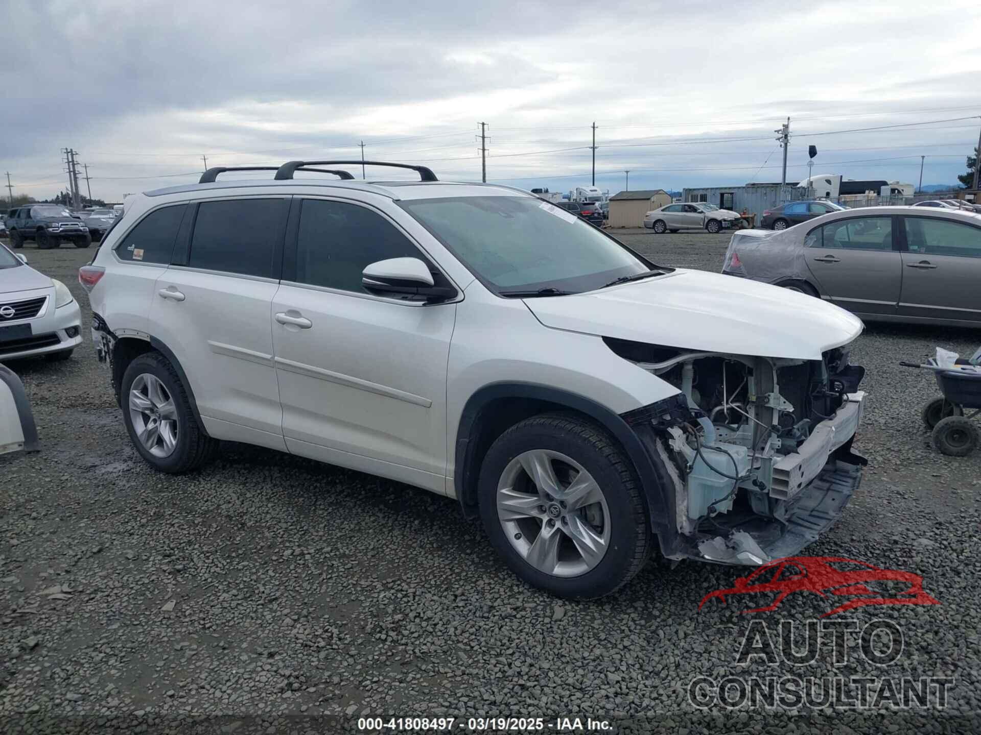 TOYOTA HIGHLANDER 2016 - 5TDDKRFH3GS318134
