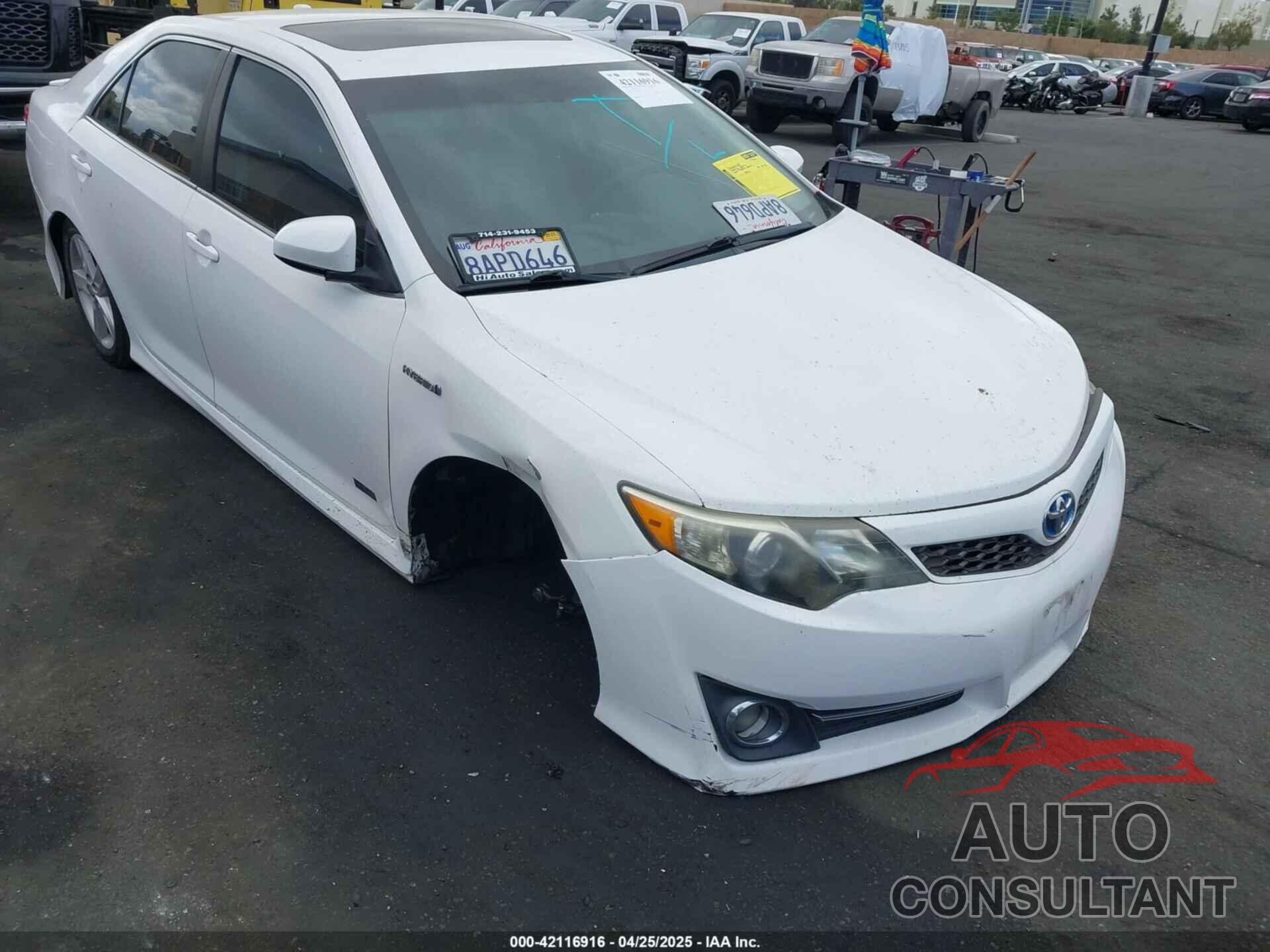 TOYOTA CAMRY HYBRID 2014 - 4T1BD1FKXEU138099