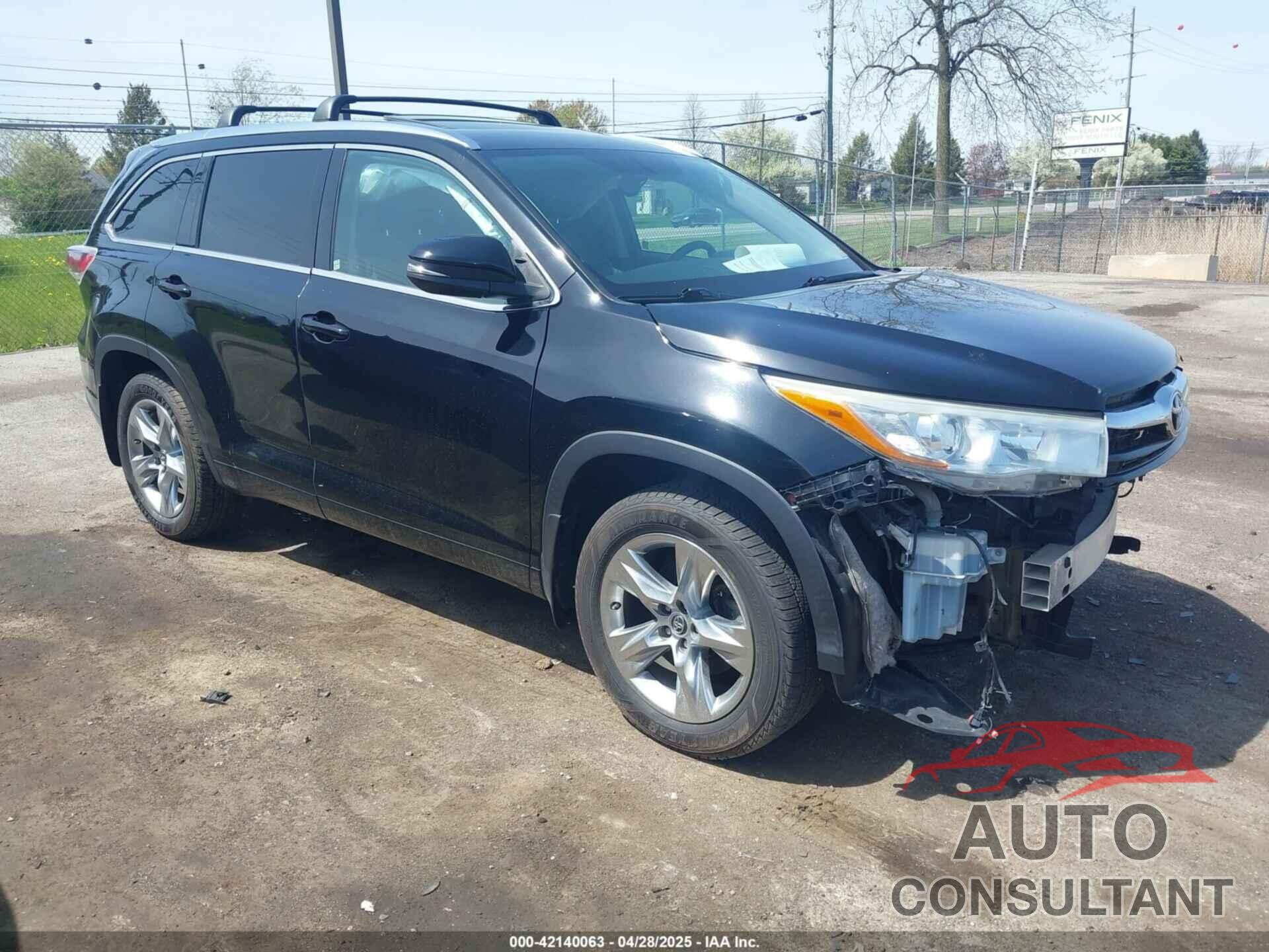 TOYOTA HIGHLANDER 2016 - 5TDDKRFH7GS230610