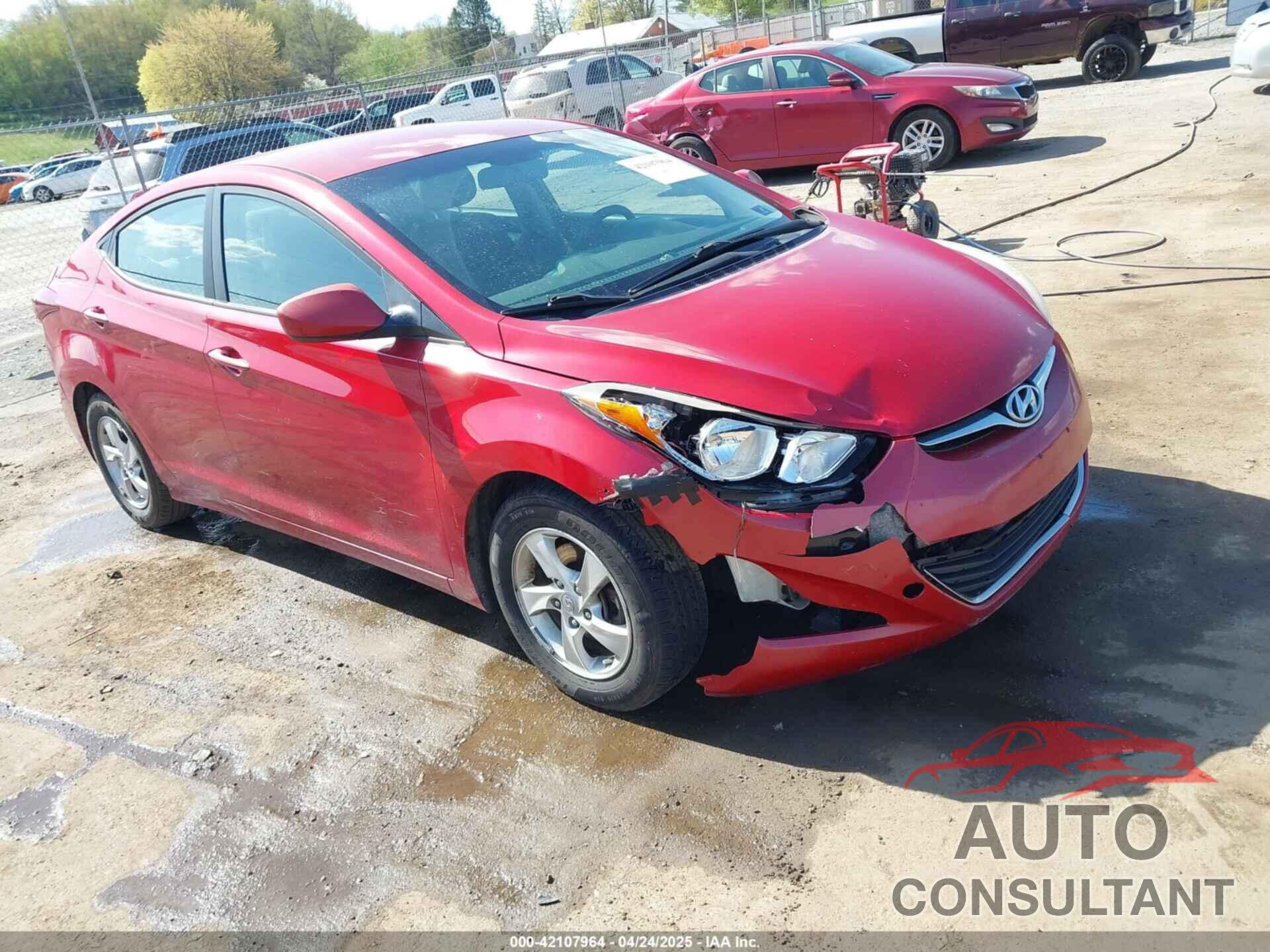 HYUNDAI ELANTRA 2014 - KMHDH4AE8EU181730