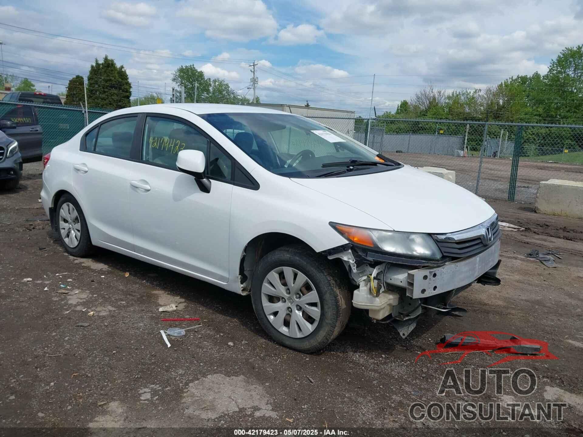 HONDA CIVIC 2012 - 19XFB2F59CE108681