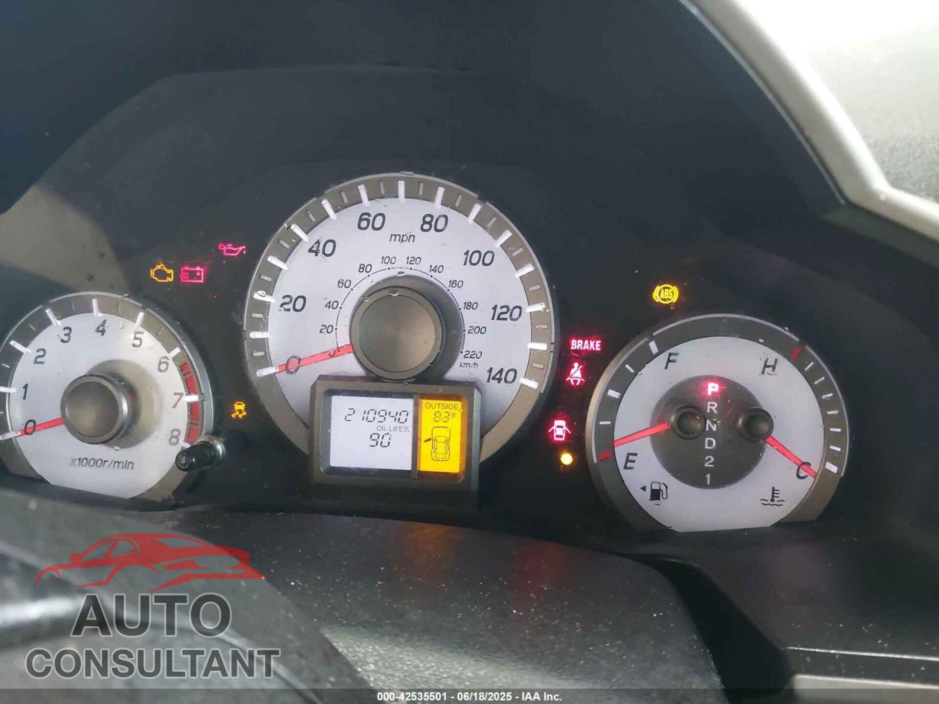 HONDA PILOT 2012 - 5FNYF3H71CB019960