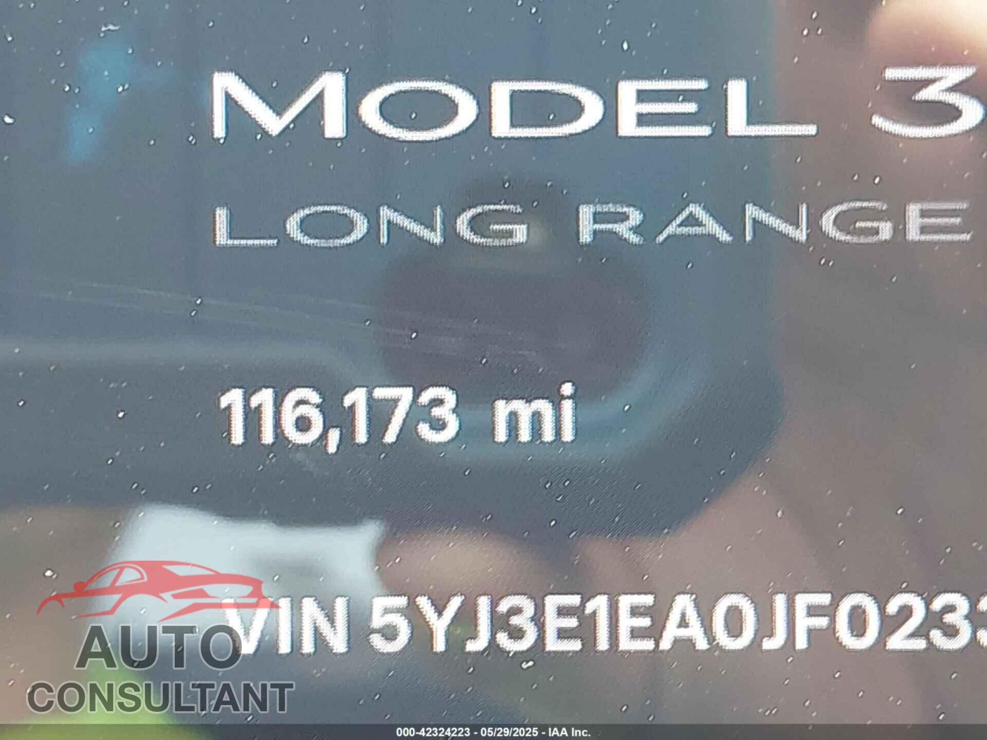 TESLA MODEL 3 2018 - 5YJ3E1EA0JF023321