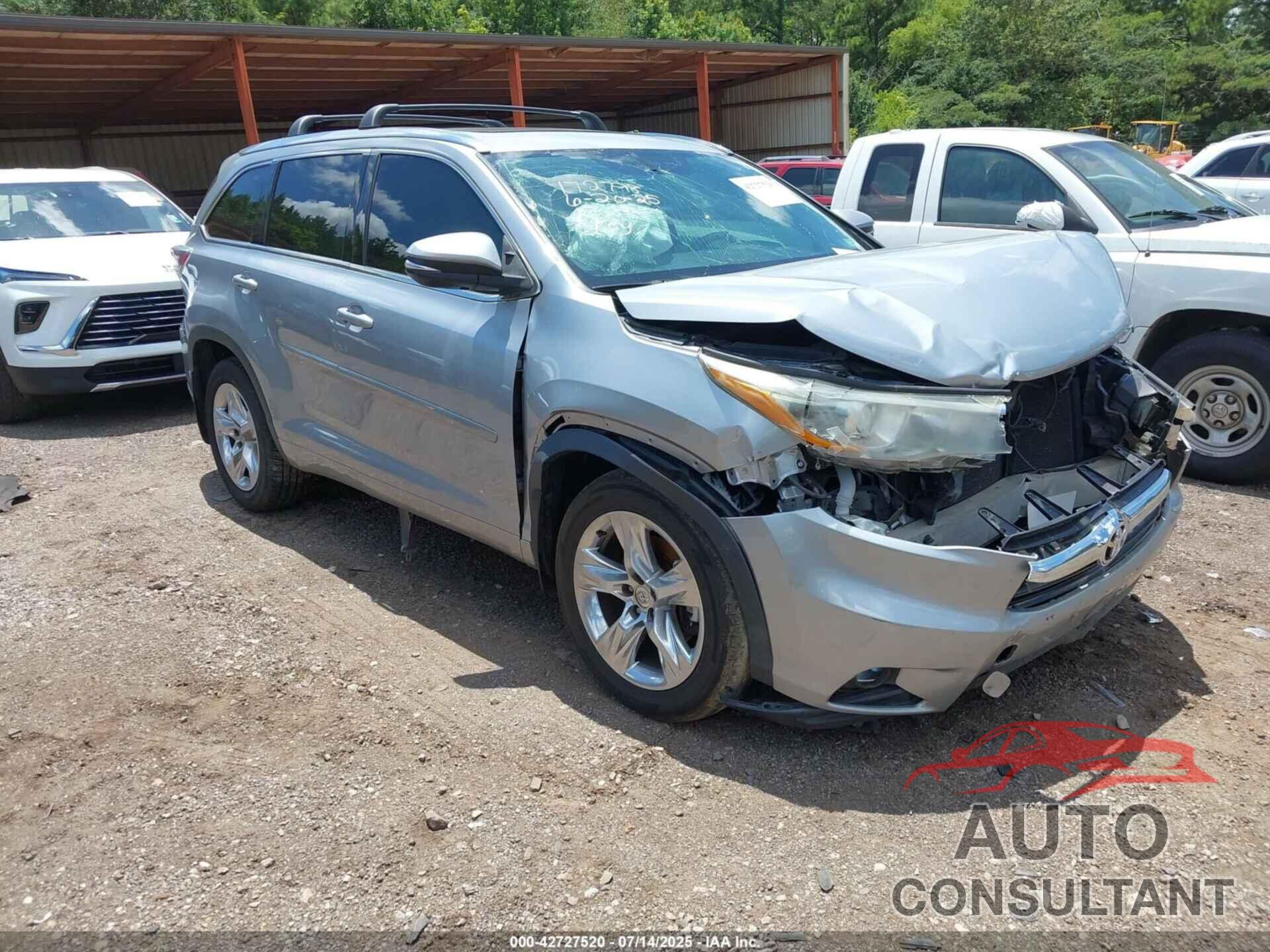 TOYOTA HIGHLANDER 2014 - 5TDDKRFH1ES015673
