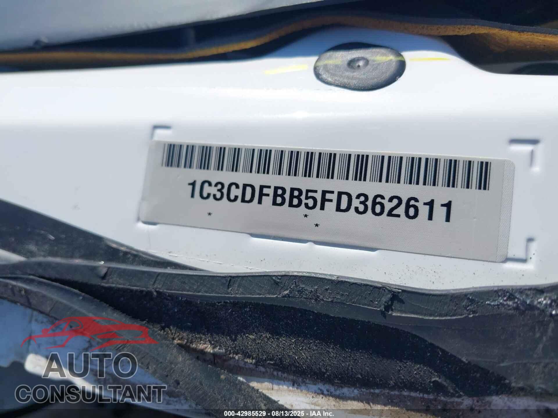 DODGE DART 2015 - 1C3CDFBB5FD362611