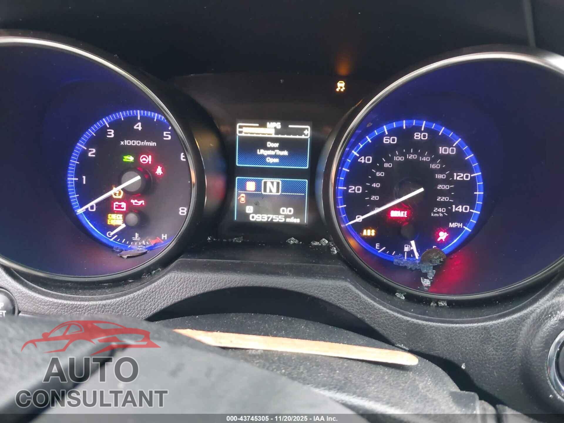 SUBARU OUTBACK 2015 - 4S4BSBLC4F3285387