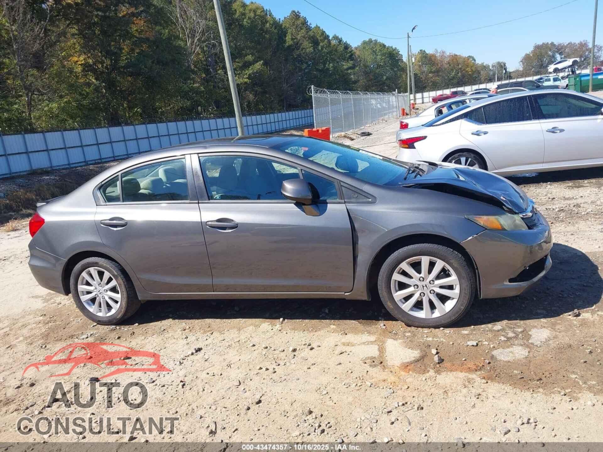 HONDA CIVIC 2012 - 2HGFB2F89CH505873
