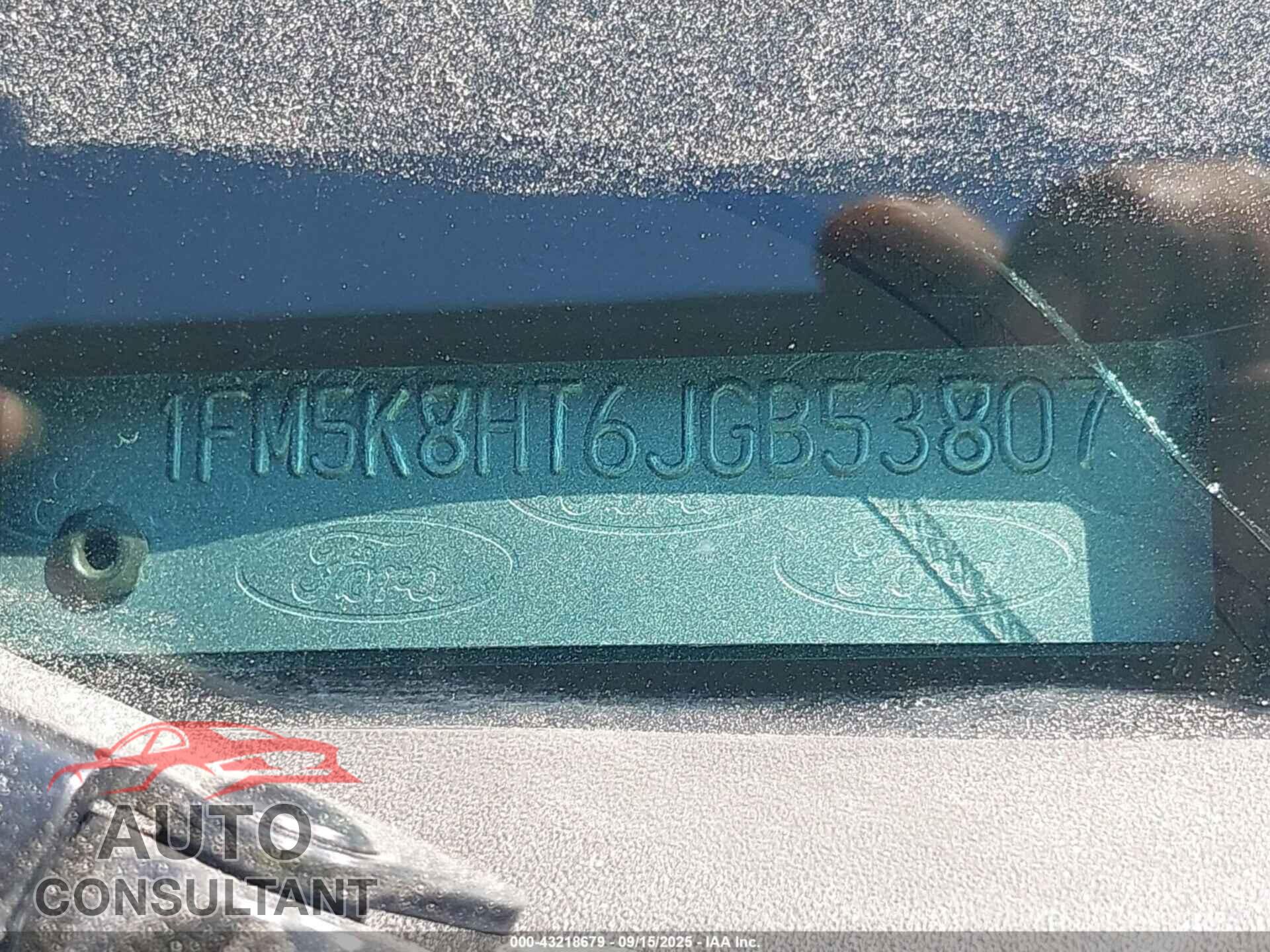 FORD EXPLORER 2018 - 1FM5K8HT6JGB53807
