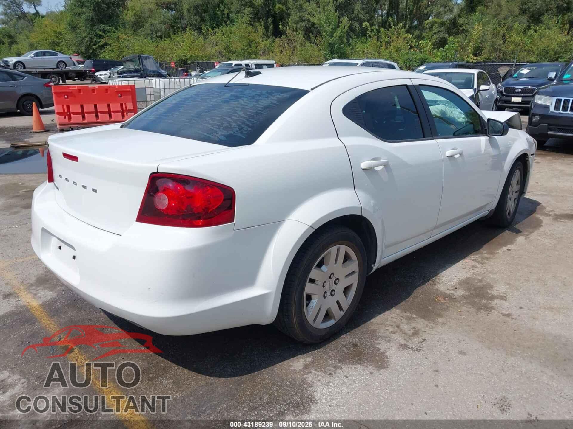 DODGE AVENGER 2013 - 1C3CDZAB9DN752394