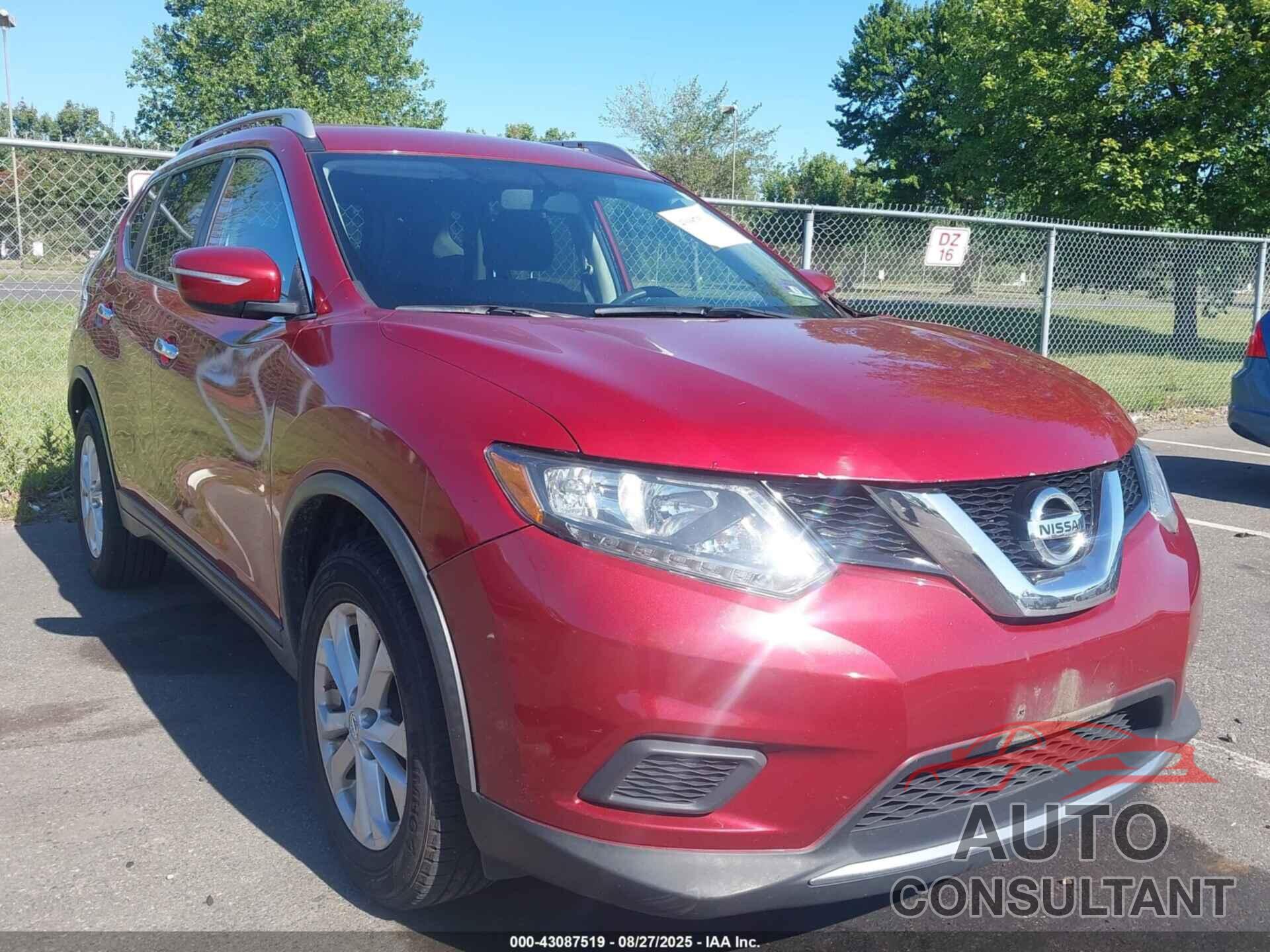 NISSAN ROGUE 2015 - KNMAT2MV6FP522760