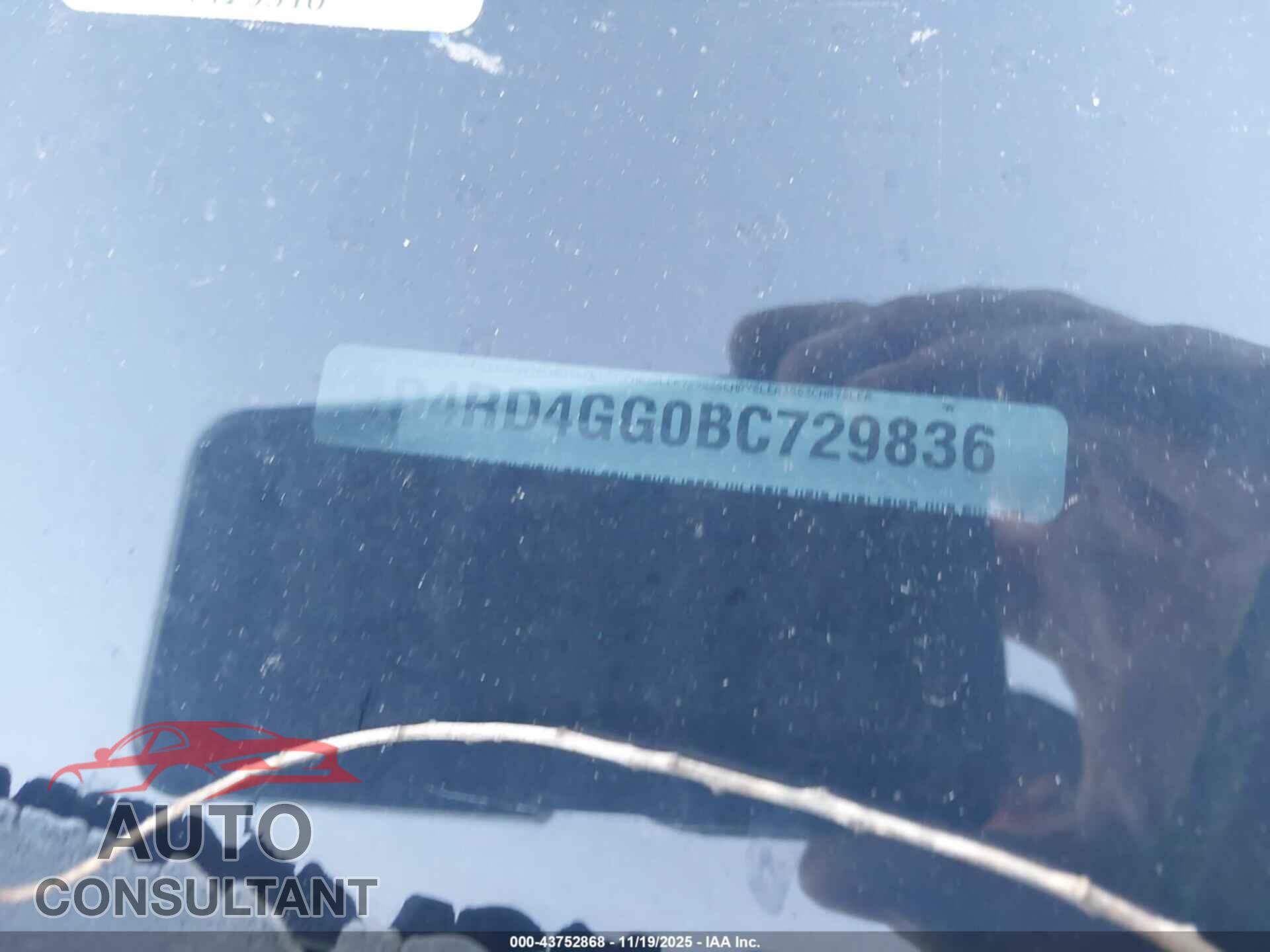DODGE DURANGO 2011 - 1D4RD4GG0BC729836