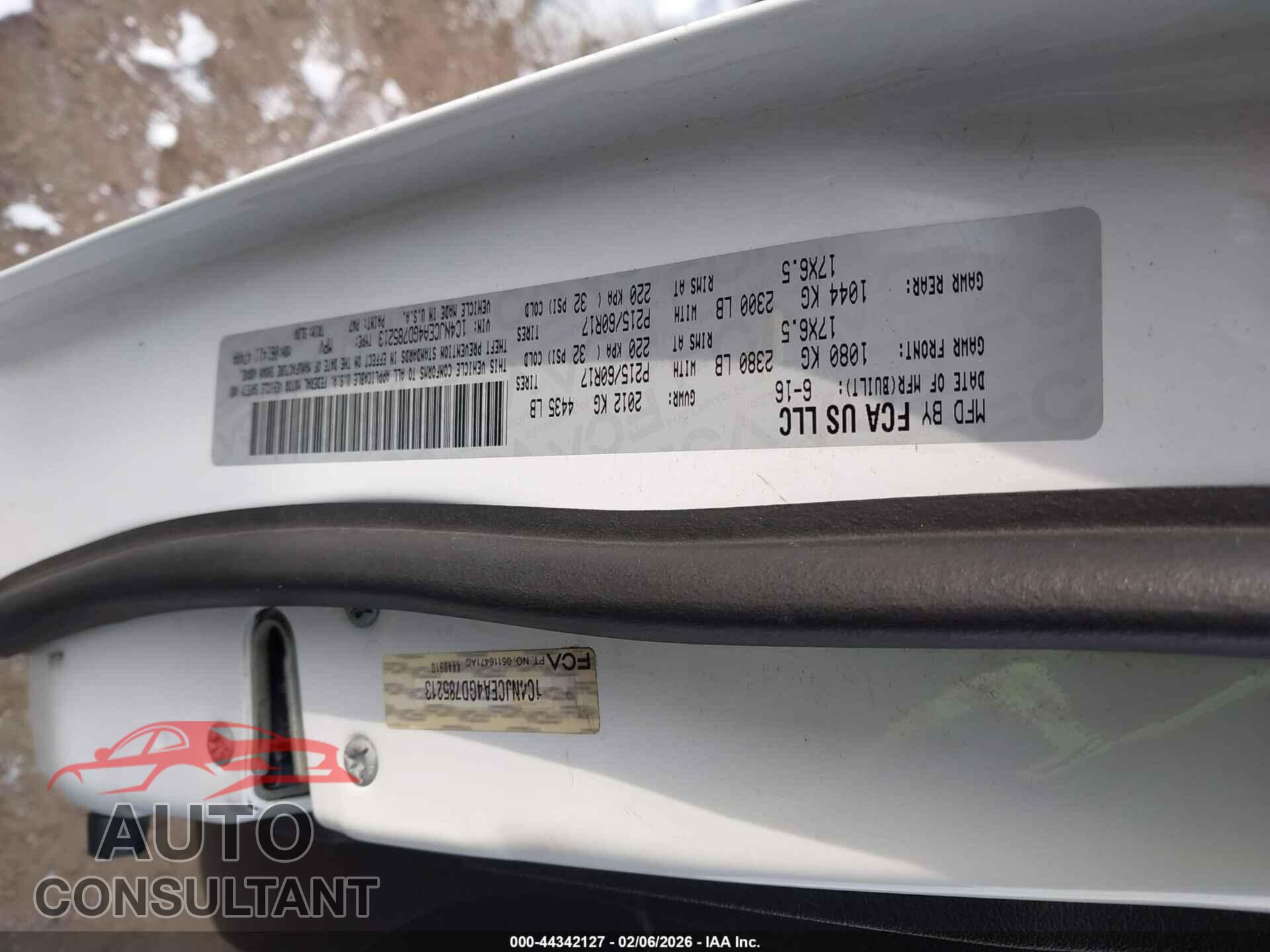 JEEP COMPASS 2016 - 1C4NJCEA4GD785213