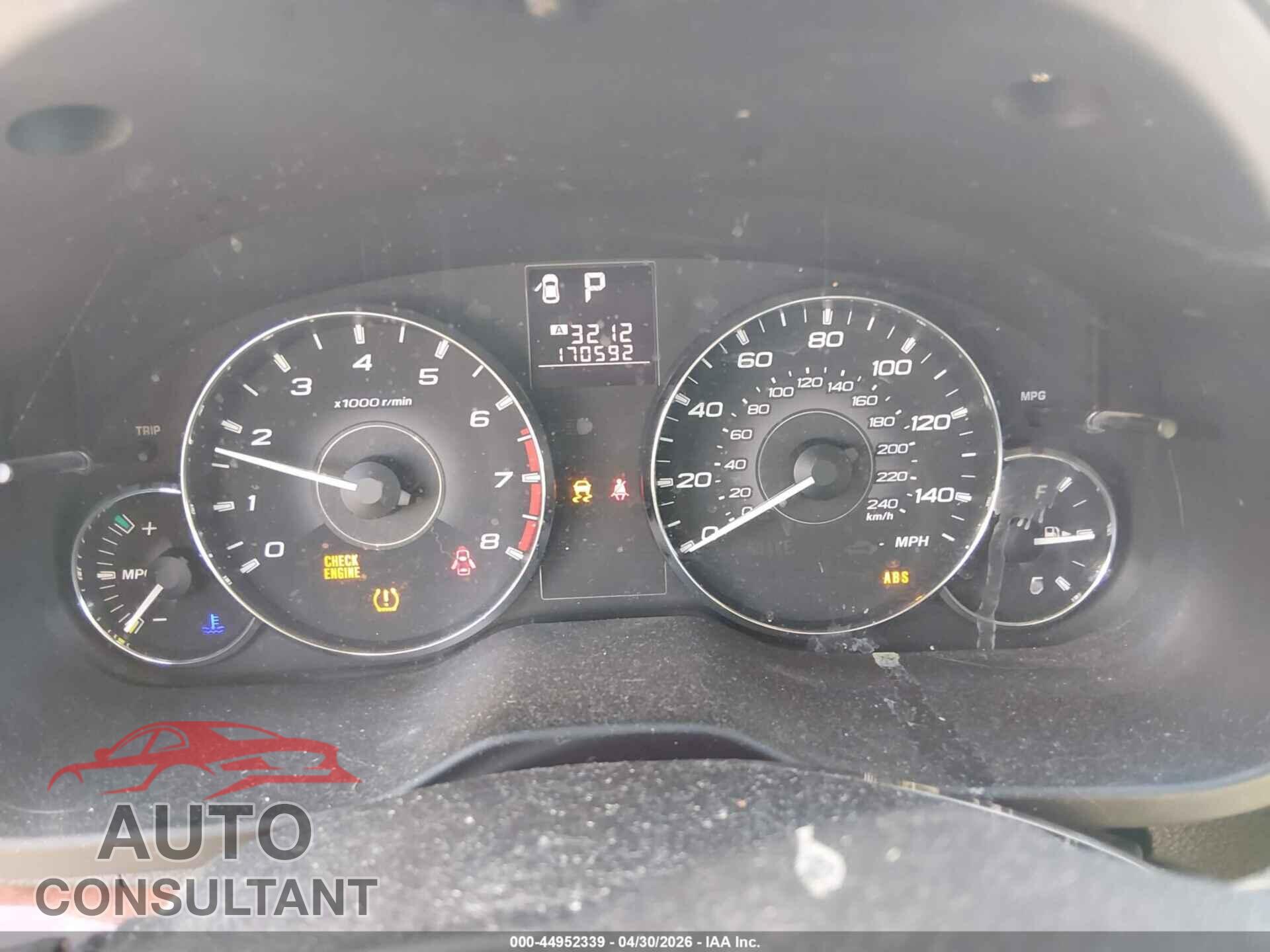 SUBARU OUTBACK 2011 - 4S4BRBLC2B3333863