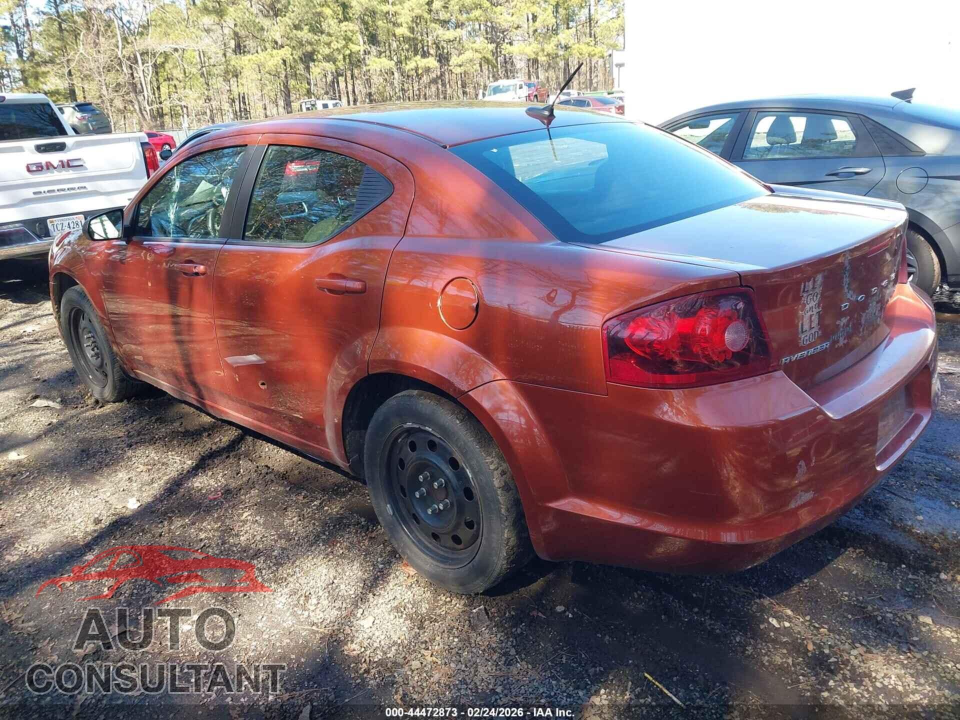 DODGE AVENGER 2012 - 1C3CDZAB4CN247393
