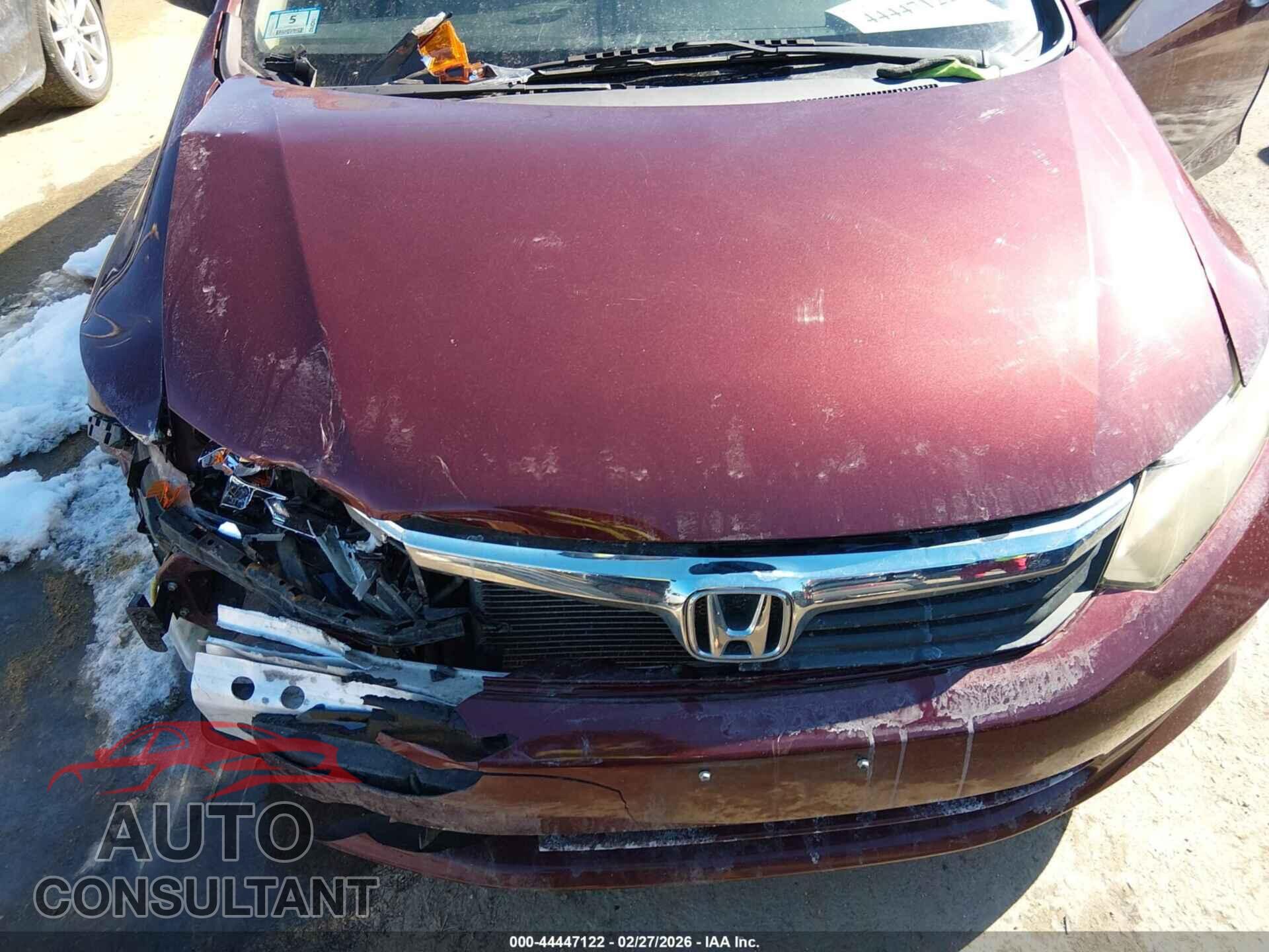 HONDA CIVIC 2012 - 19XFB2F55CE389670
