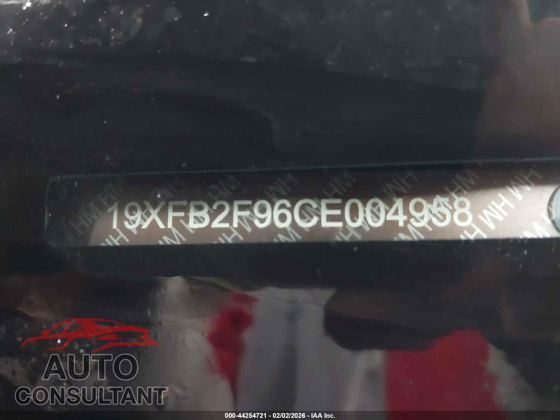 HONDA CIVIC 2012 - 19XFB2F96CE004958