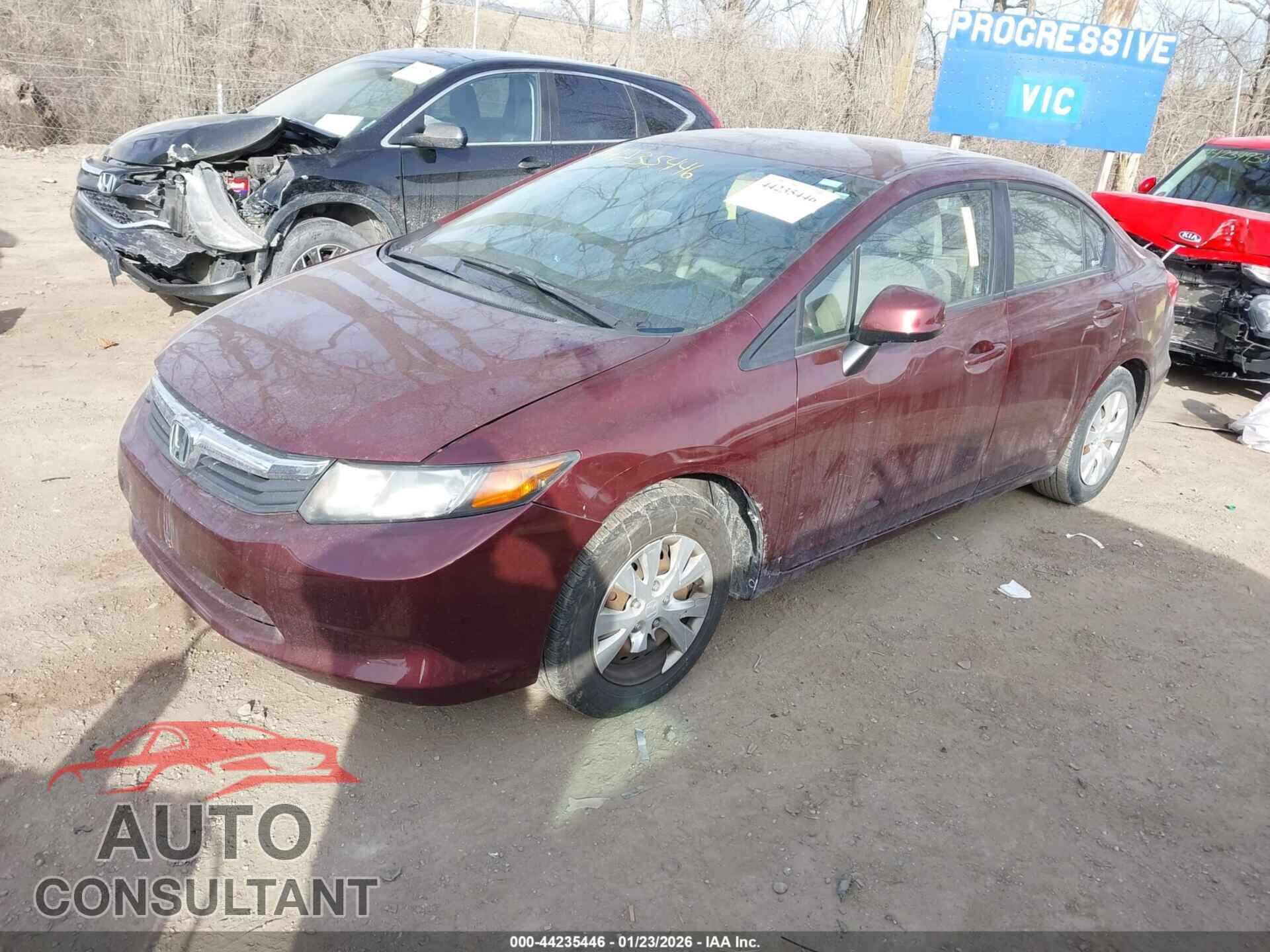 HONDA CIVIC 2012 - 19XFB2F57CE002908