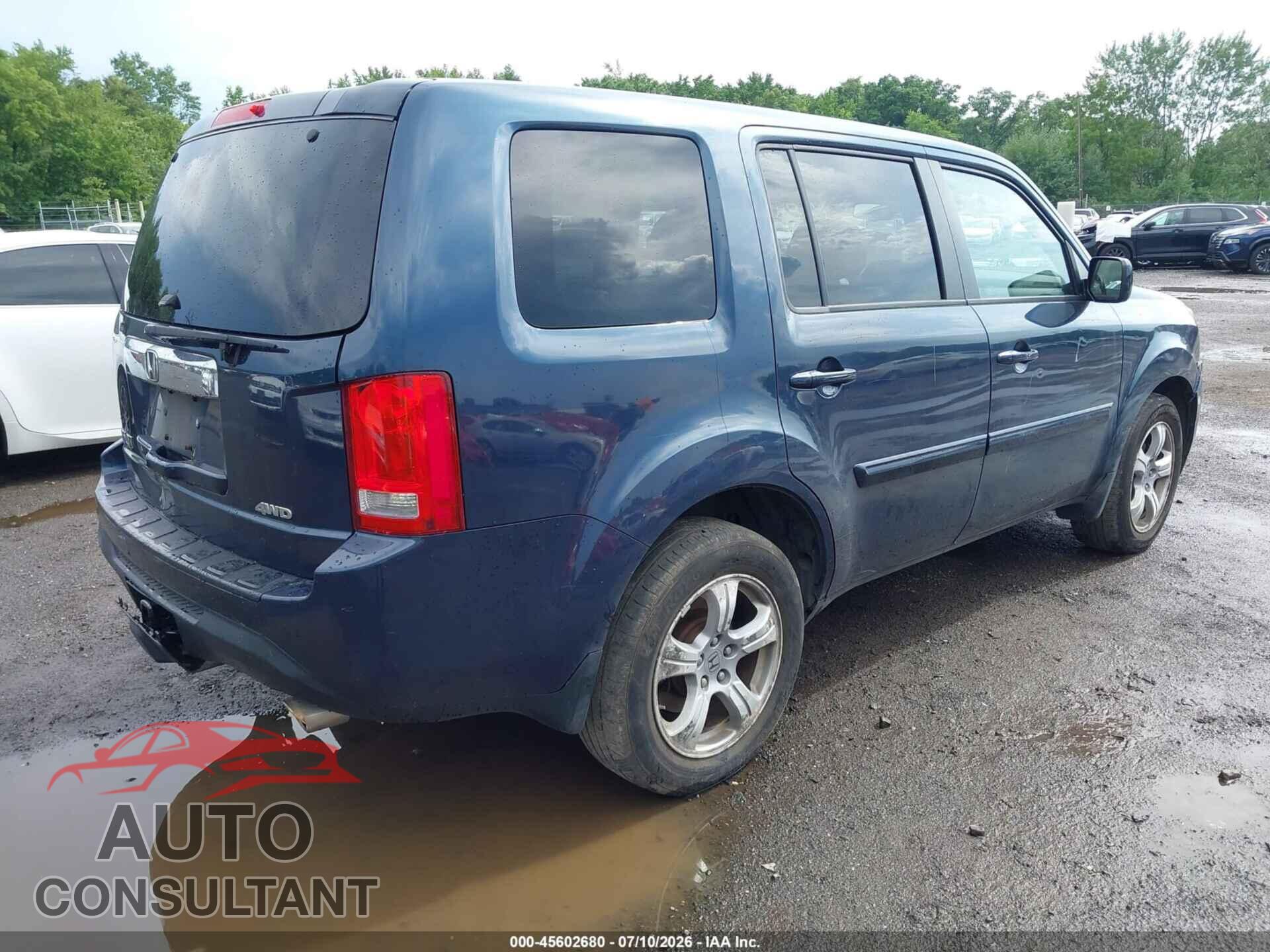 HONDA PILOT 2012 - 5FNYF4H56CB031882