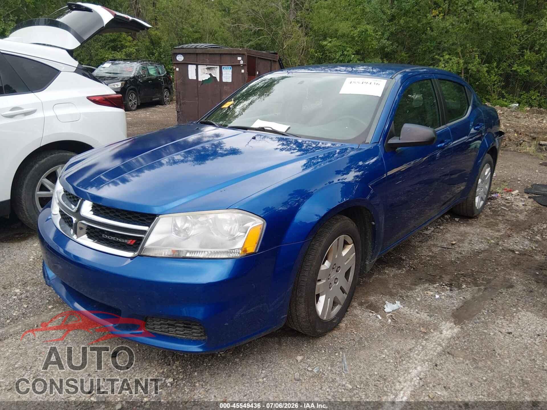 DODGE AVENGER 2013 - 1C3CDZAB0DN757239