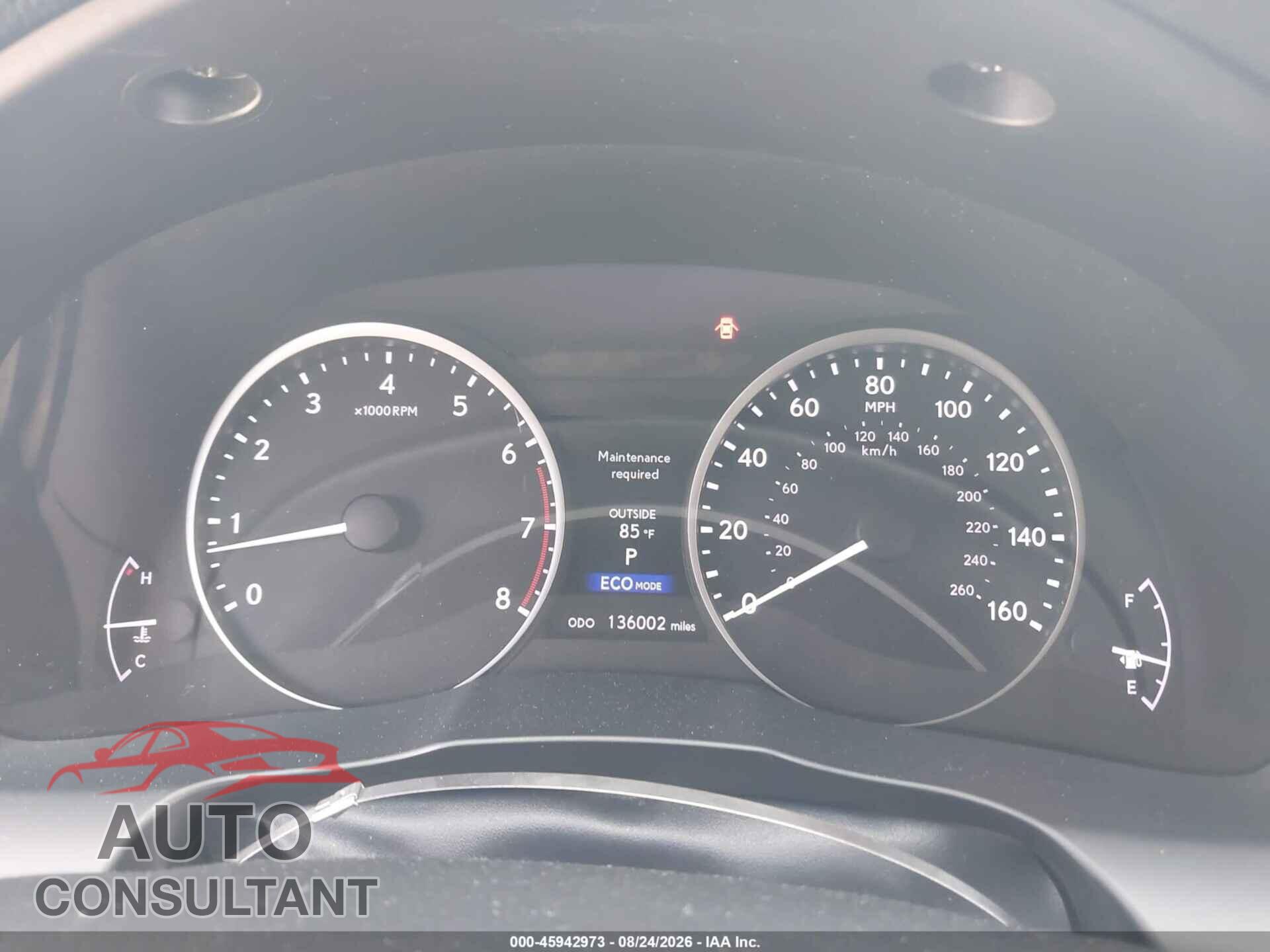 LEXUS ES 350 2013 - JTHBK1GG8D2082094