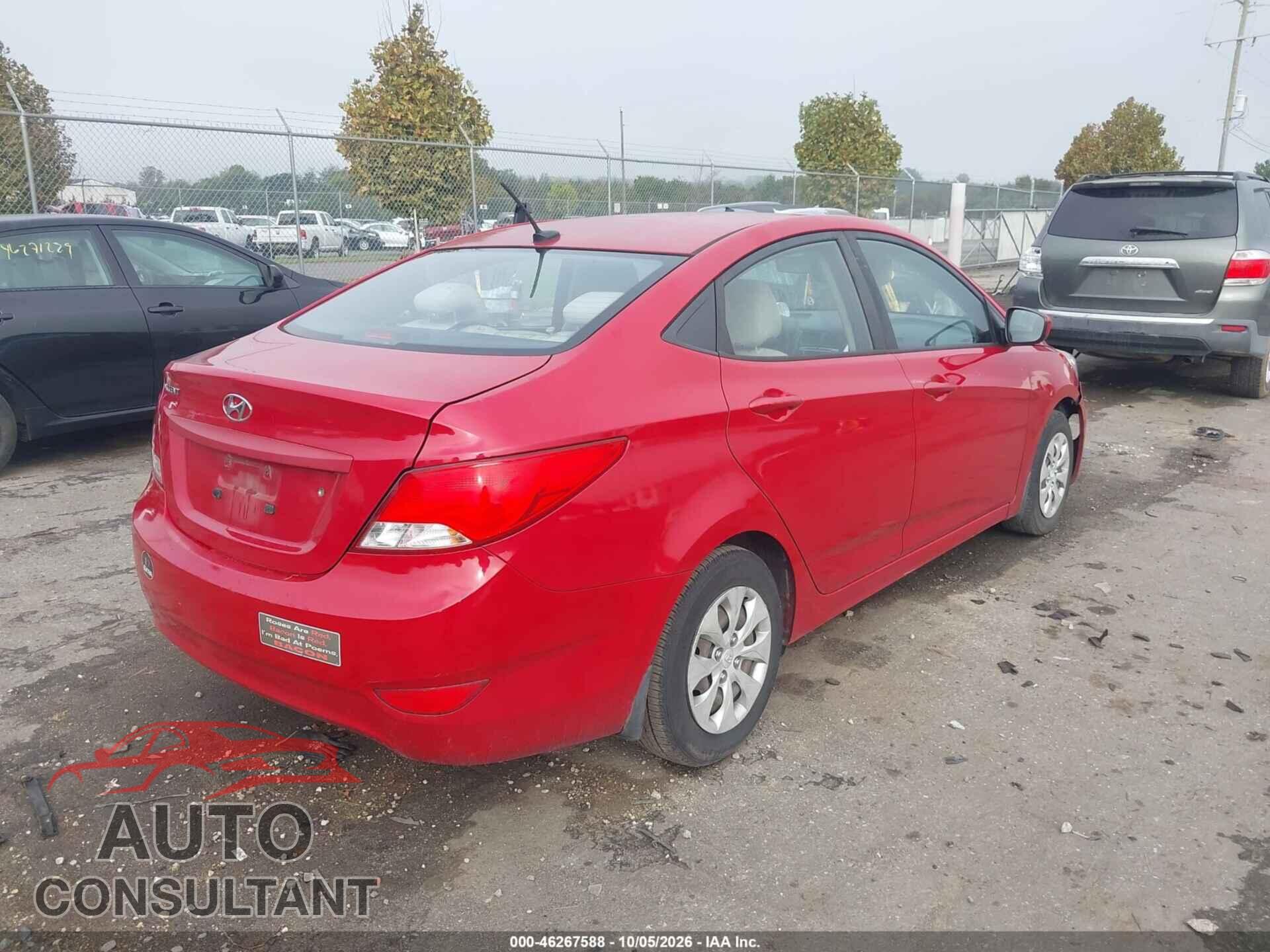 HYUNDAI ACCENT 2016 - KMHCT4AE1GU085676