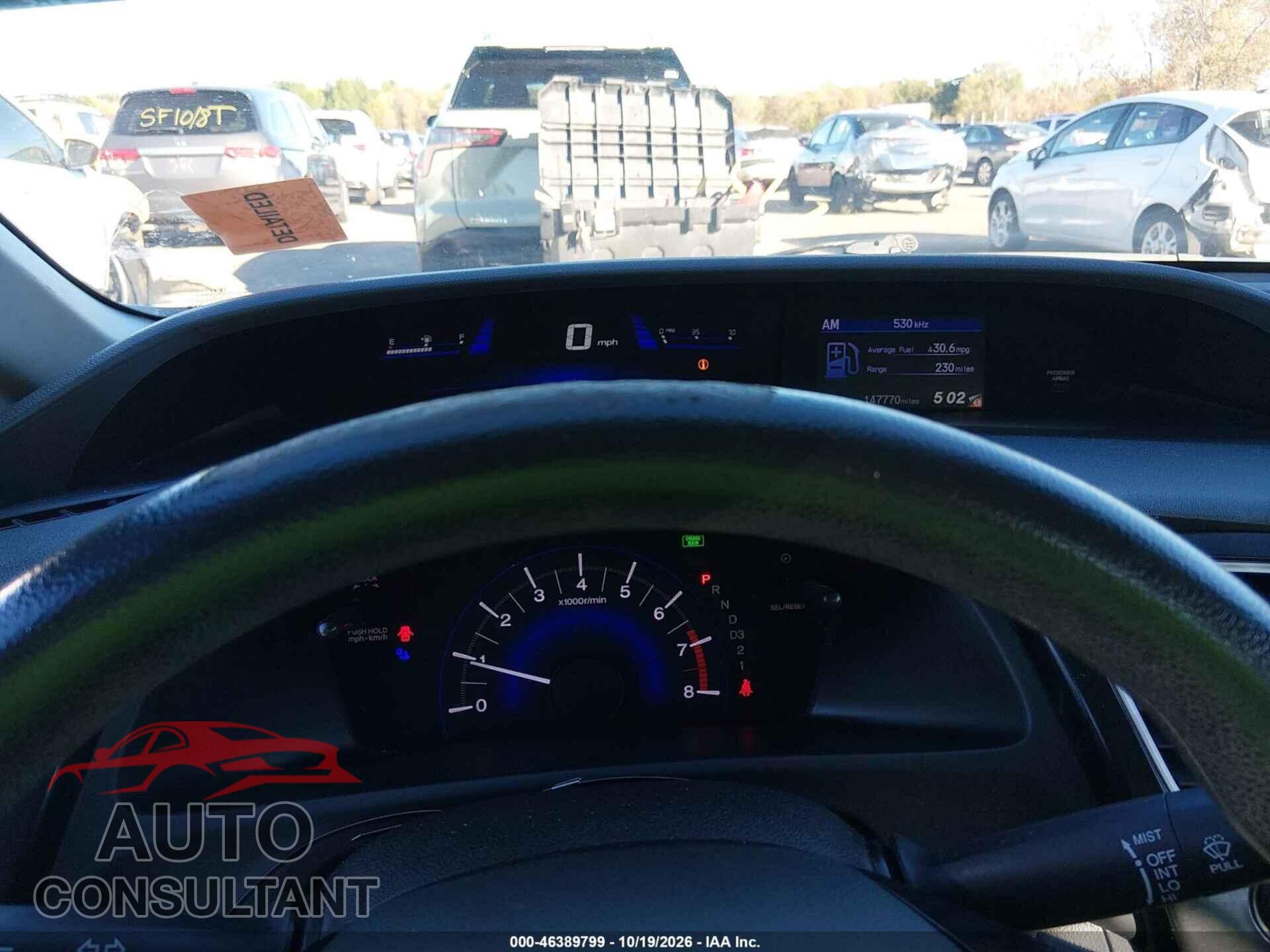HONDA CIVIC 2013 - 2HGFB2F50DH600846