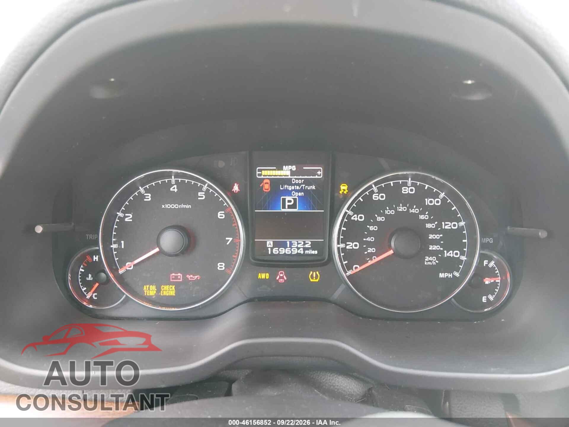 SUBARU OUTBACK 2013 - 4S4BRBKC8D3290814