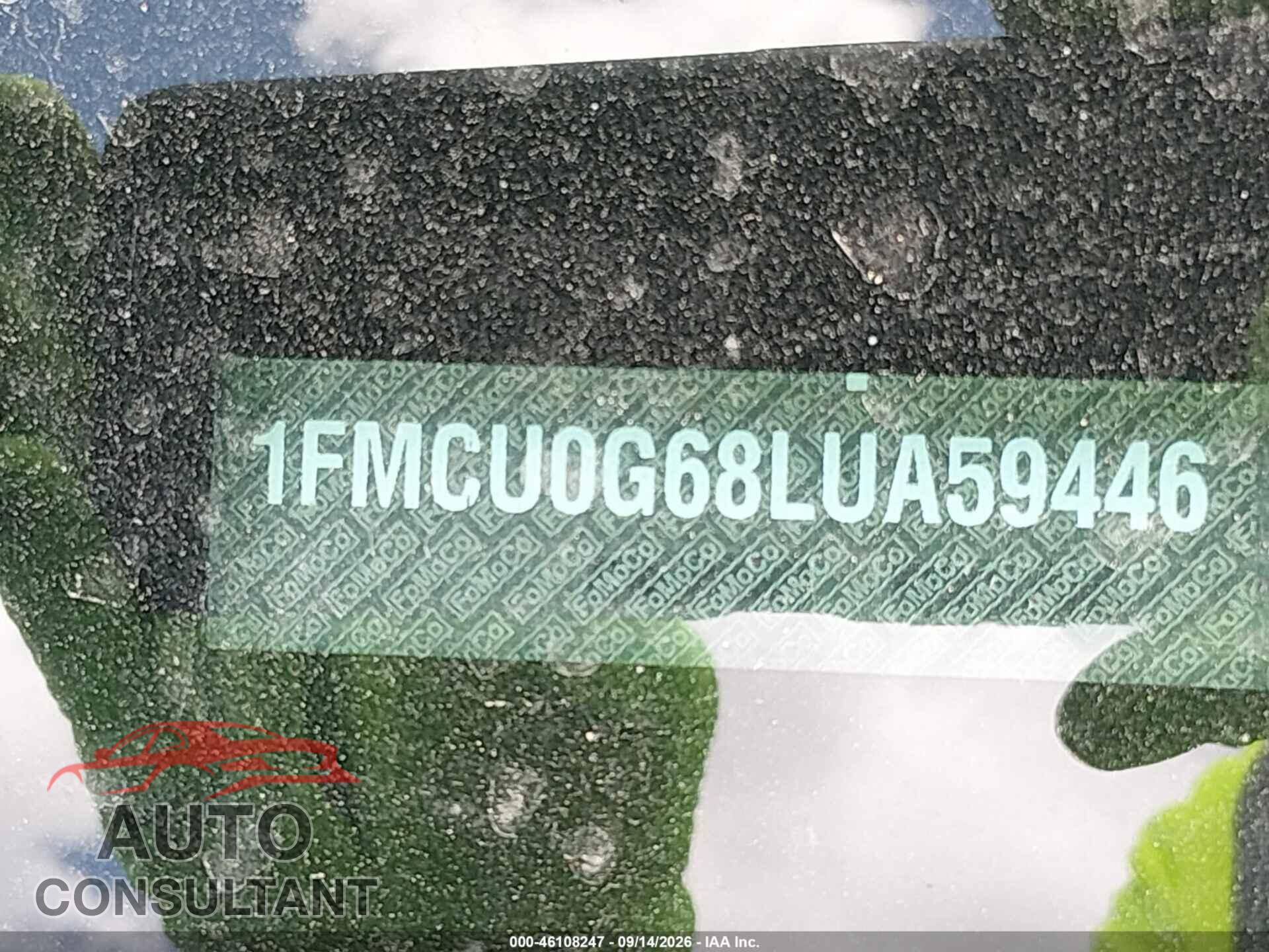 FORD ESCAPE 2020 - 1FMCU0G68LUA59446