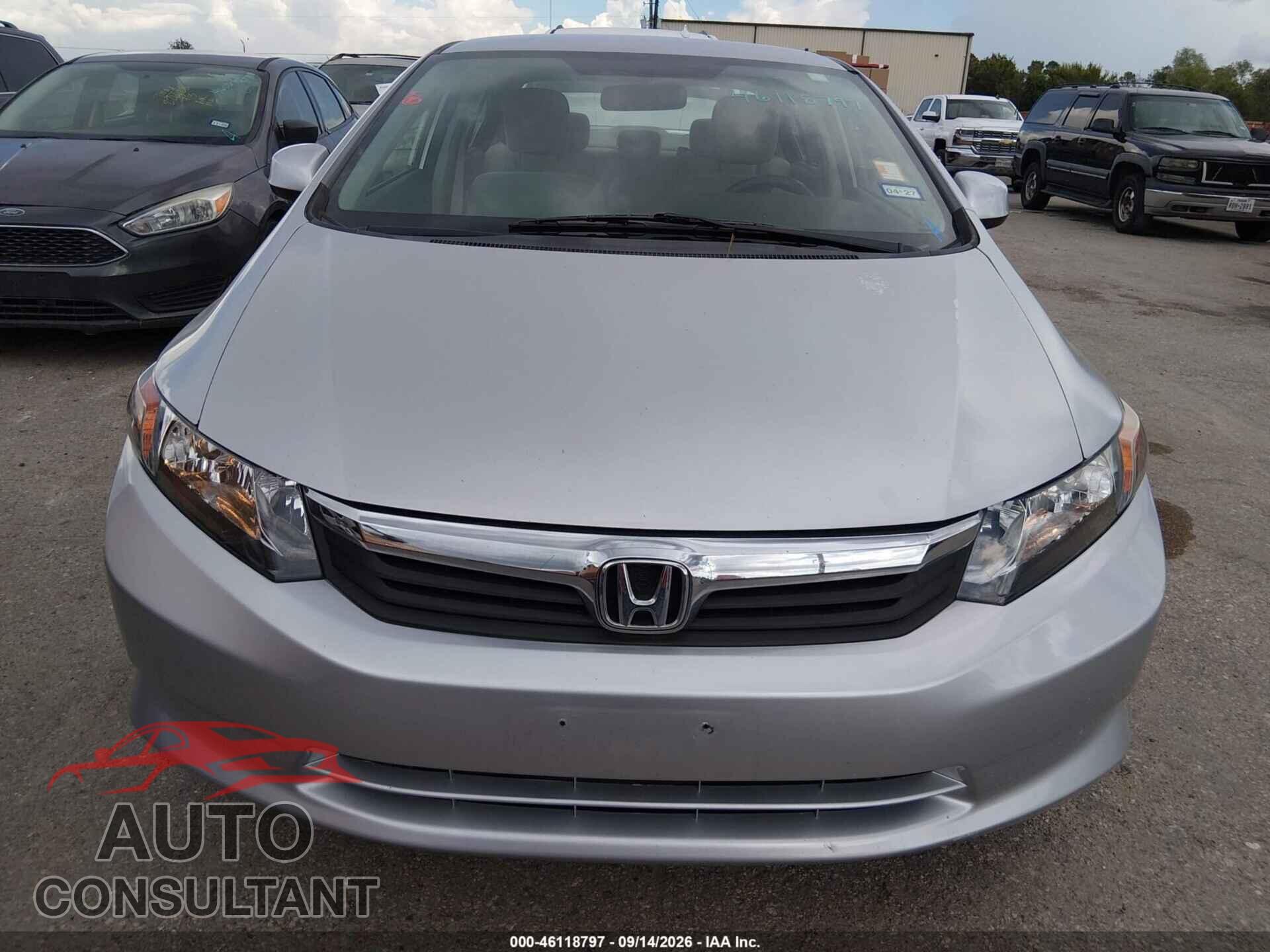 HONDA CIVIC 2012 - 19XFB2F55CE024129