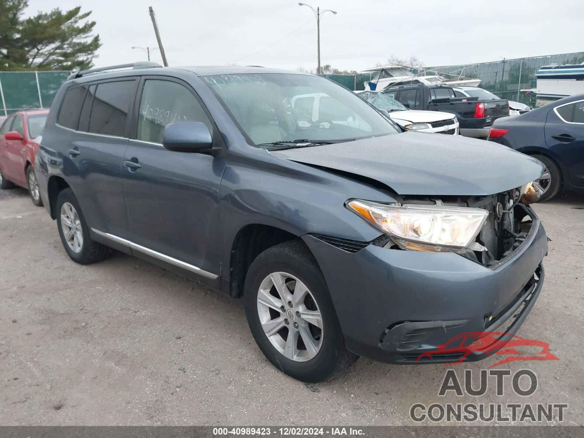 TOYOTA HIGHLANDER 2012 - 5TDBK3EHXCS145633