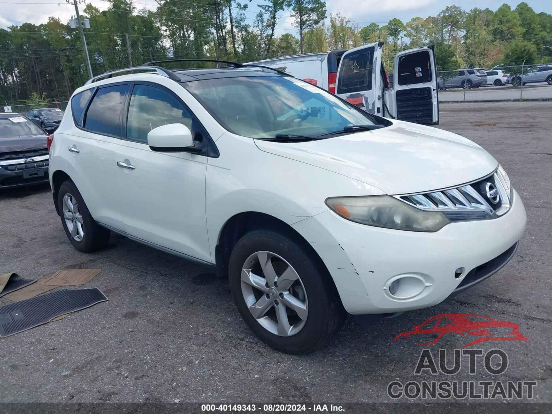 NISSAN MURANO 2010 - JN8AZ1MU5AW021037