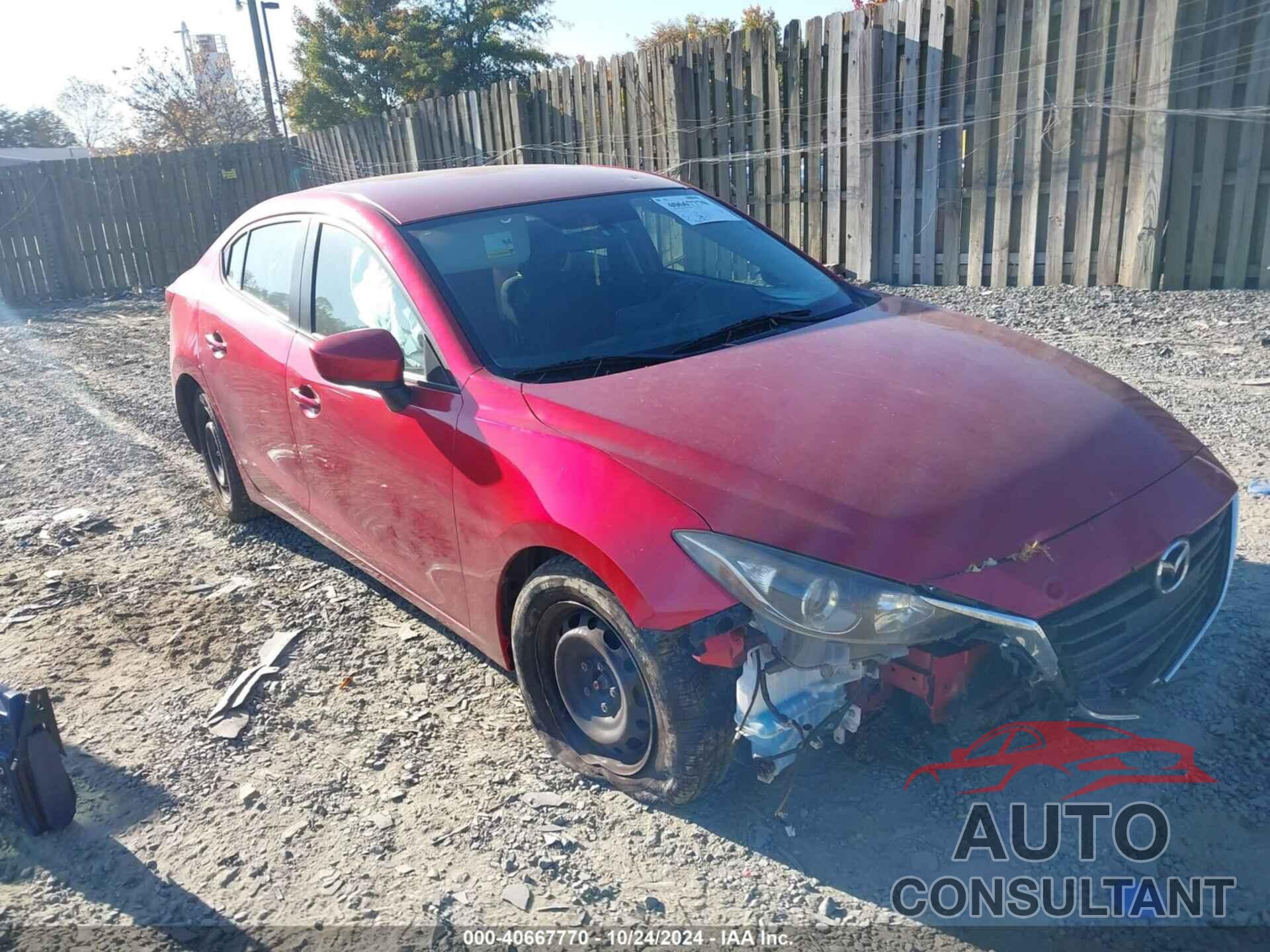 MAZDA MAZDA3 2015 - JM1BM1U76F1224466