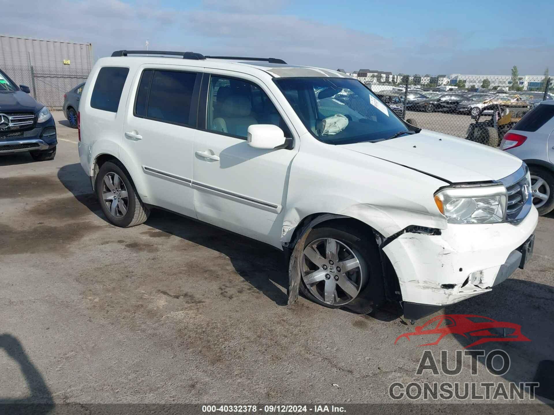 HONDA PILOT 2012 - 5FNYF3H95CB040070