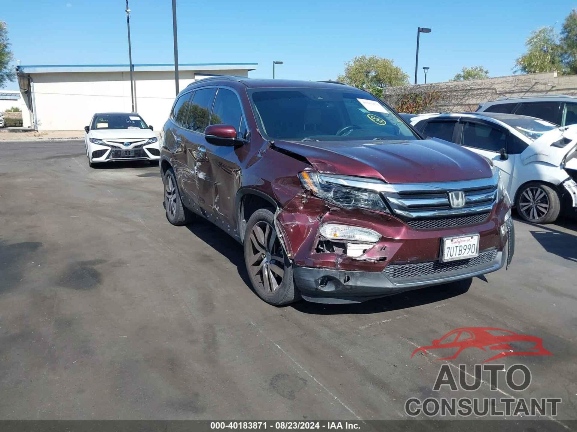 HONDA PILOT 2016 - 5FNYF6H05GB118145