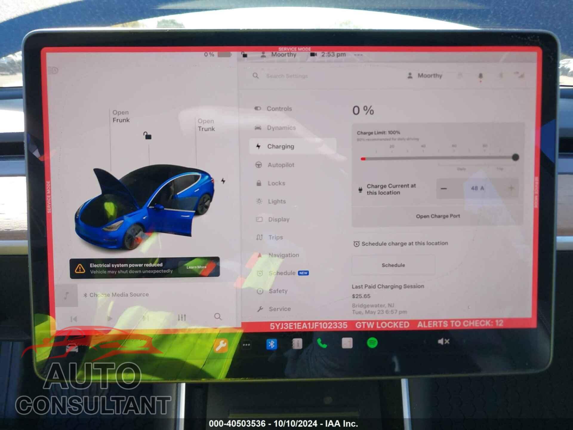 TESLA MODEL 3 2018 - 5YJ3E1EA1JF102335