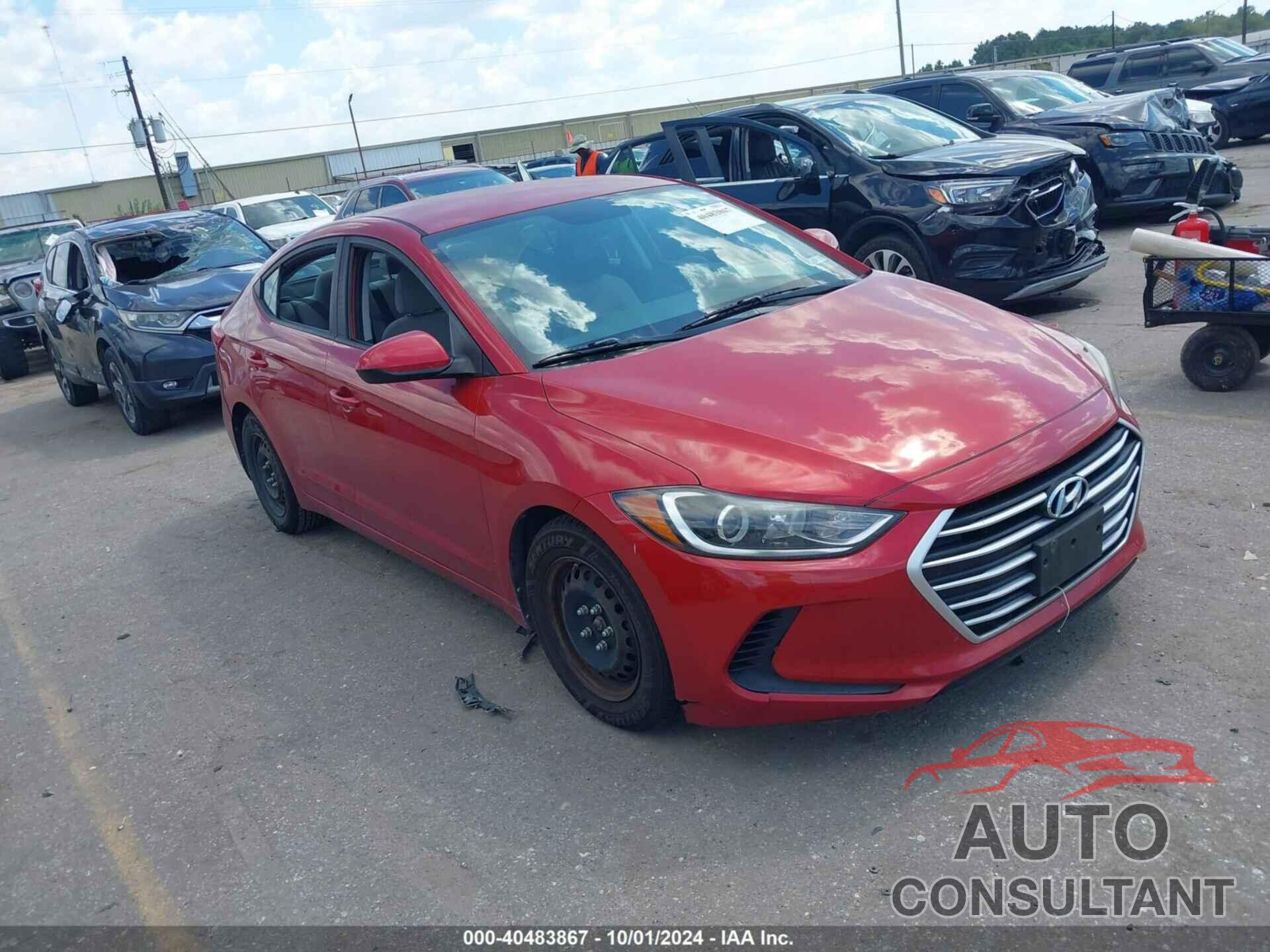 HYUNDAI ELANTRA 2018 - 5NPD74LF3JH294230