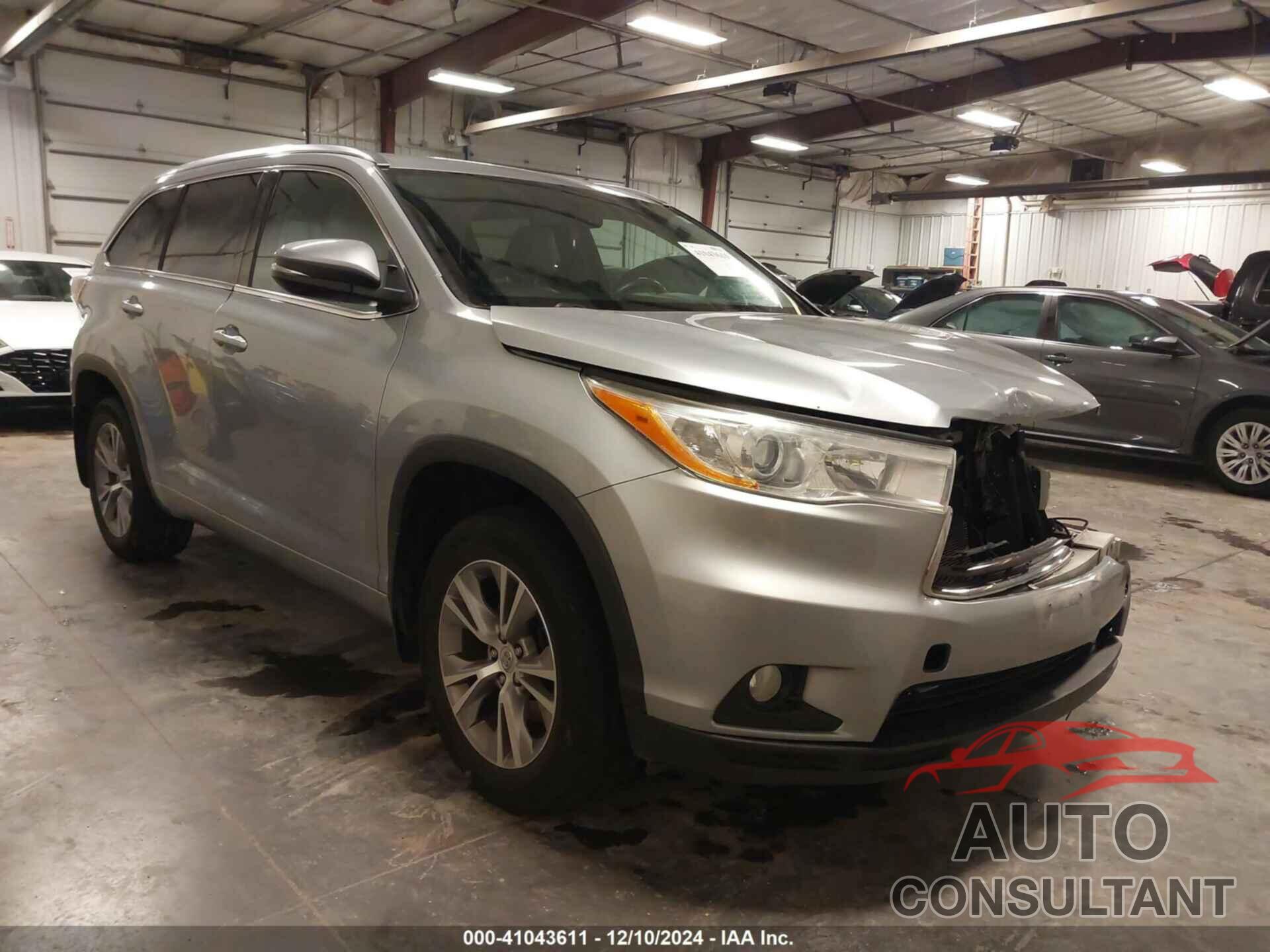 TOYOTA HIGHLANDER 2014 - 5TDJKRFH3ES065008