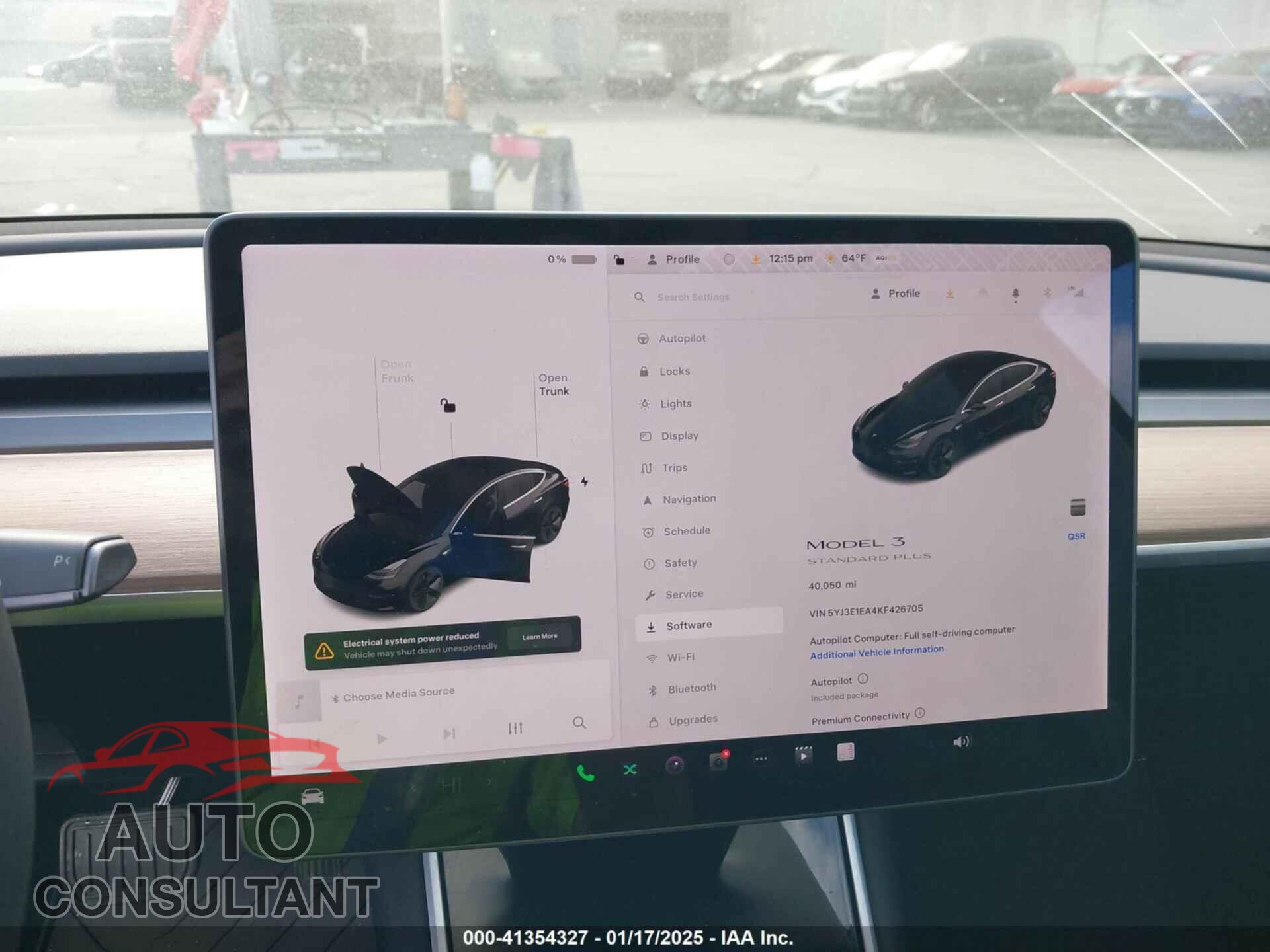 TESLA MODEL 3 2019 - 5YJ3E1EA4KF426705