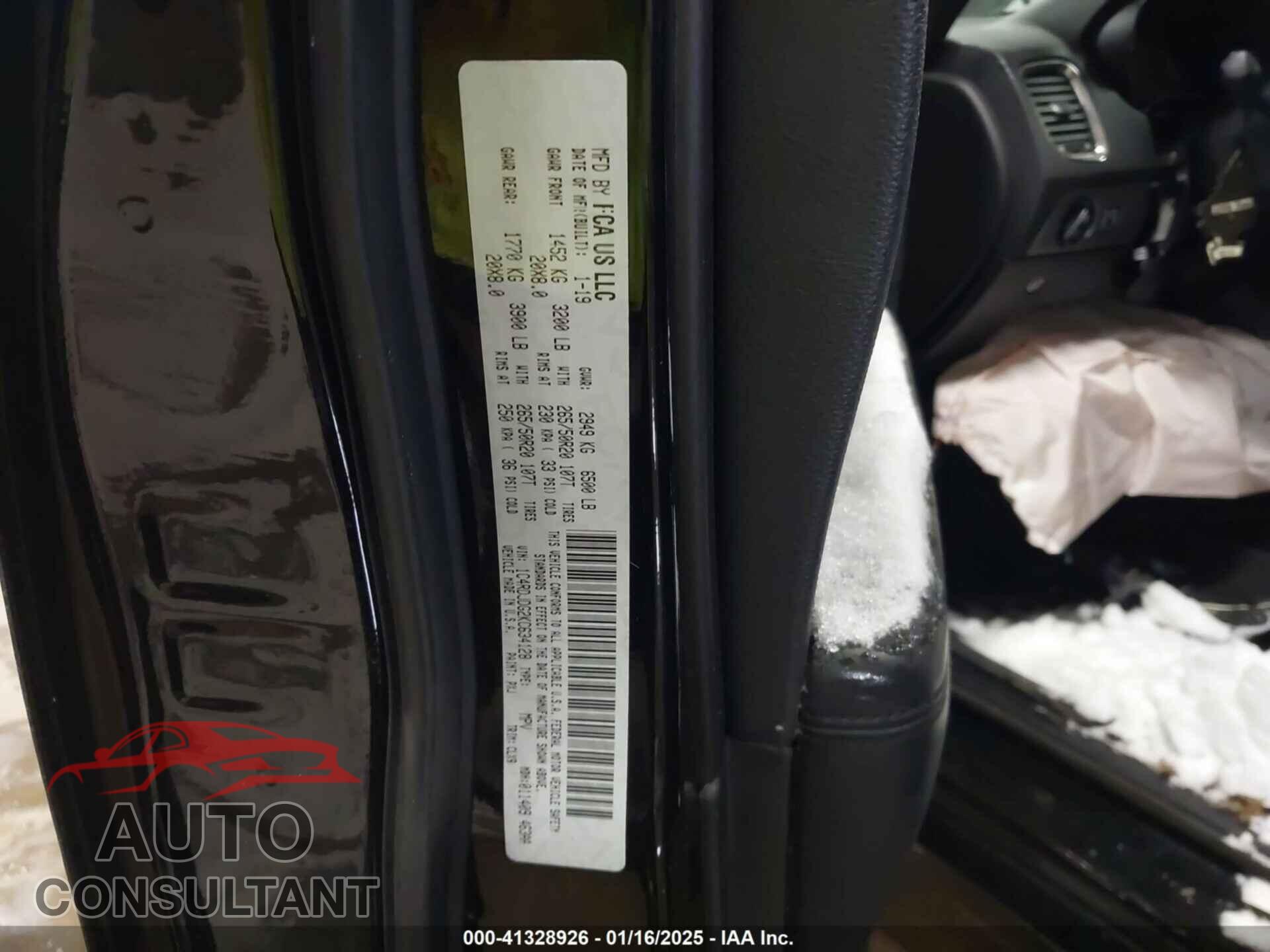 DODGE DURANGO 2019 - 1C4RDJDG2KC634128