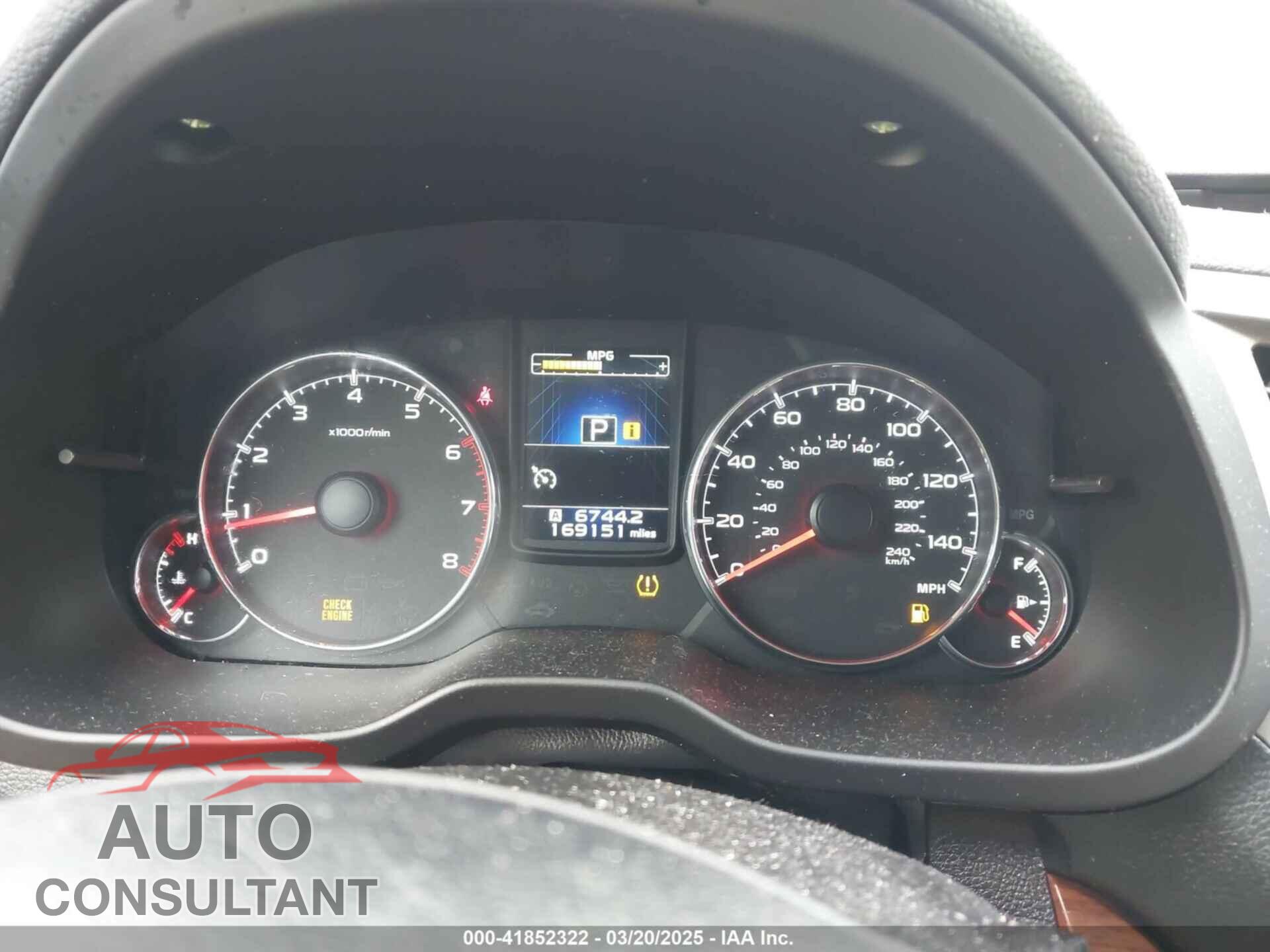 SUBARU OUTBACK 2013 - 4S4BRBKC9D3295312