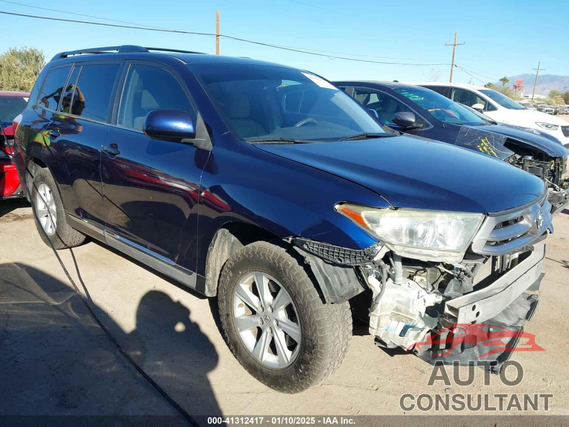 TOYOTA HIGHLANDER 2013 - 5TDZK3EH9DS109237