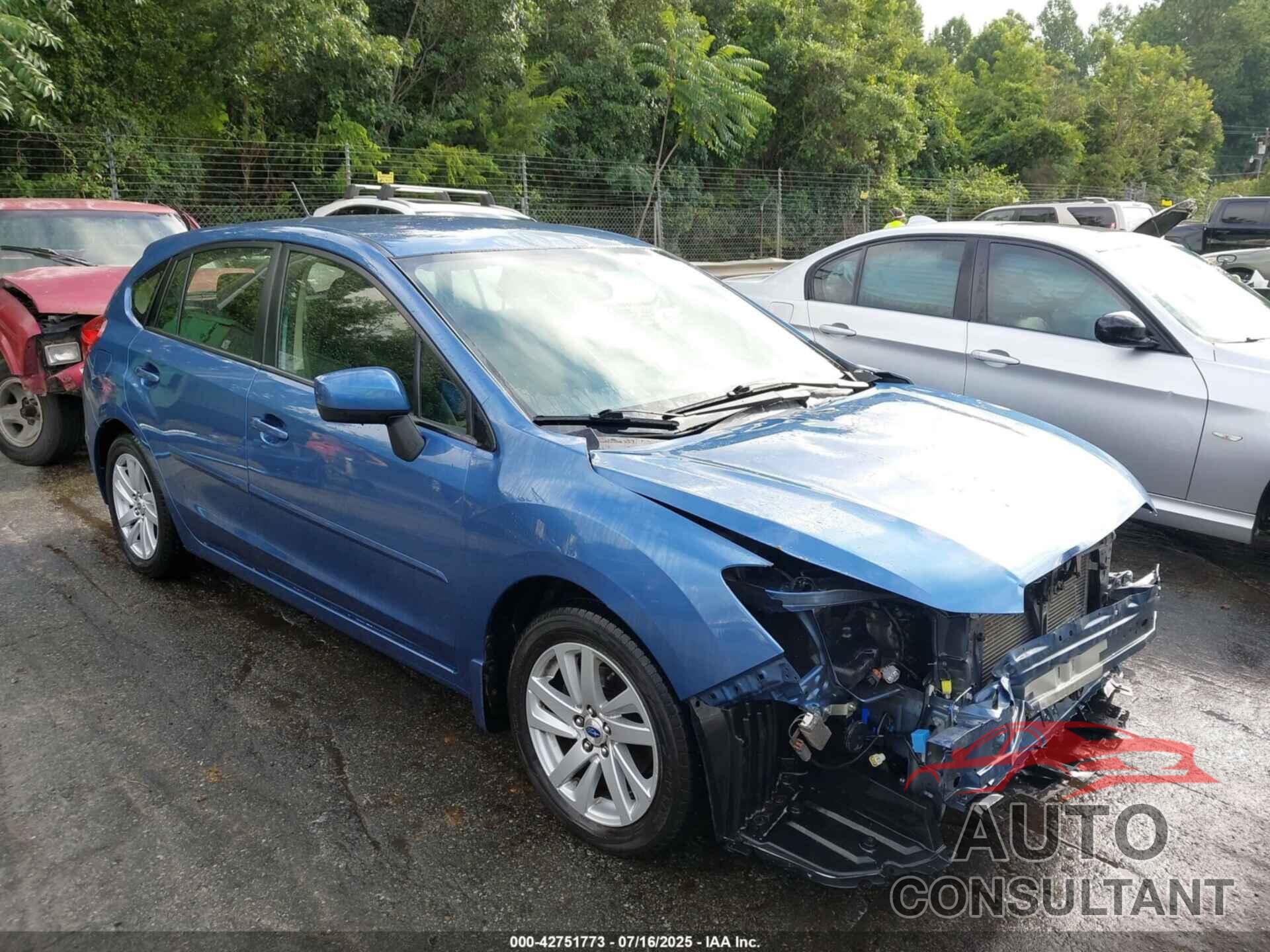 SUBARU IMPREZA 2016 - JF1GPAB62G8312579