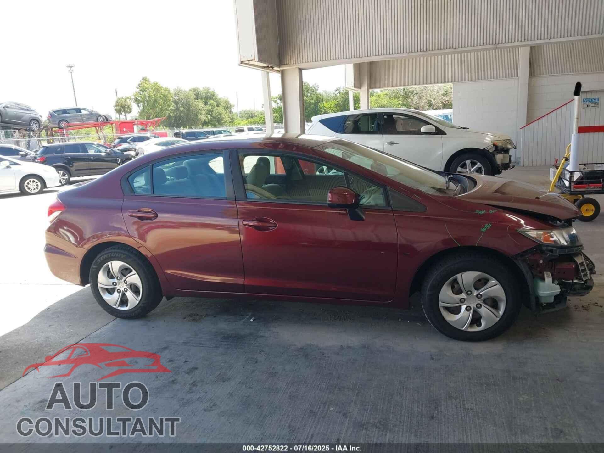HONDA CIVIC 2013 - 19XFB2F55DE045497
