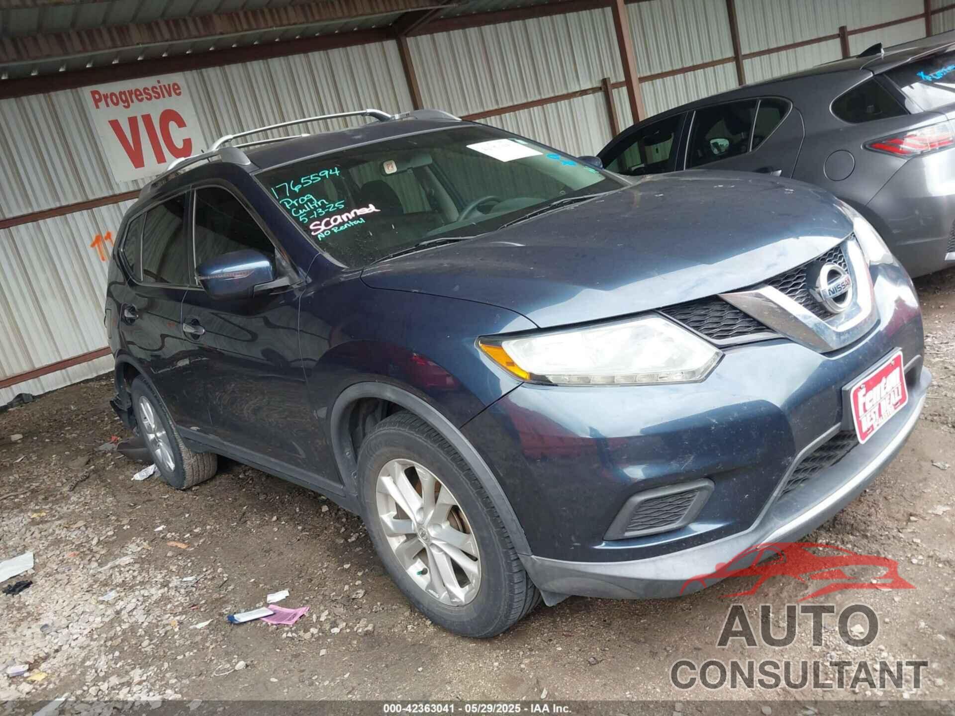 NISSAN ROGUE 2016 - KNMAT2MTXGP715400