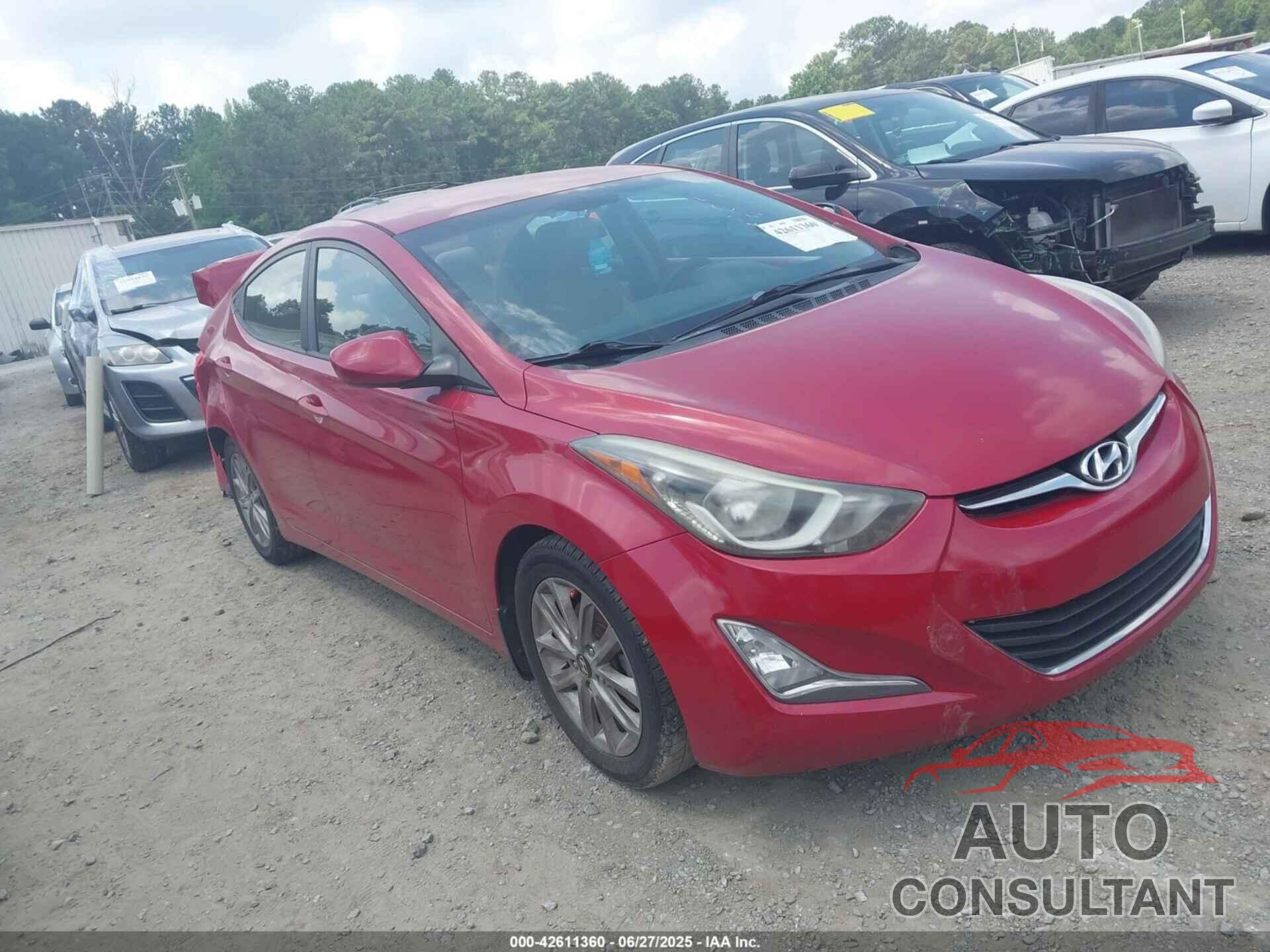 HYUNDAI ELANTRA 2015 - KMHDH4AE7FU350685