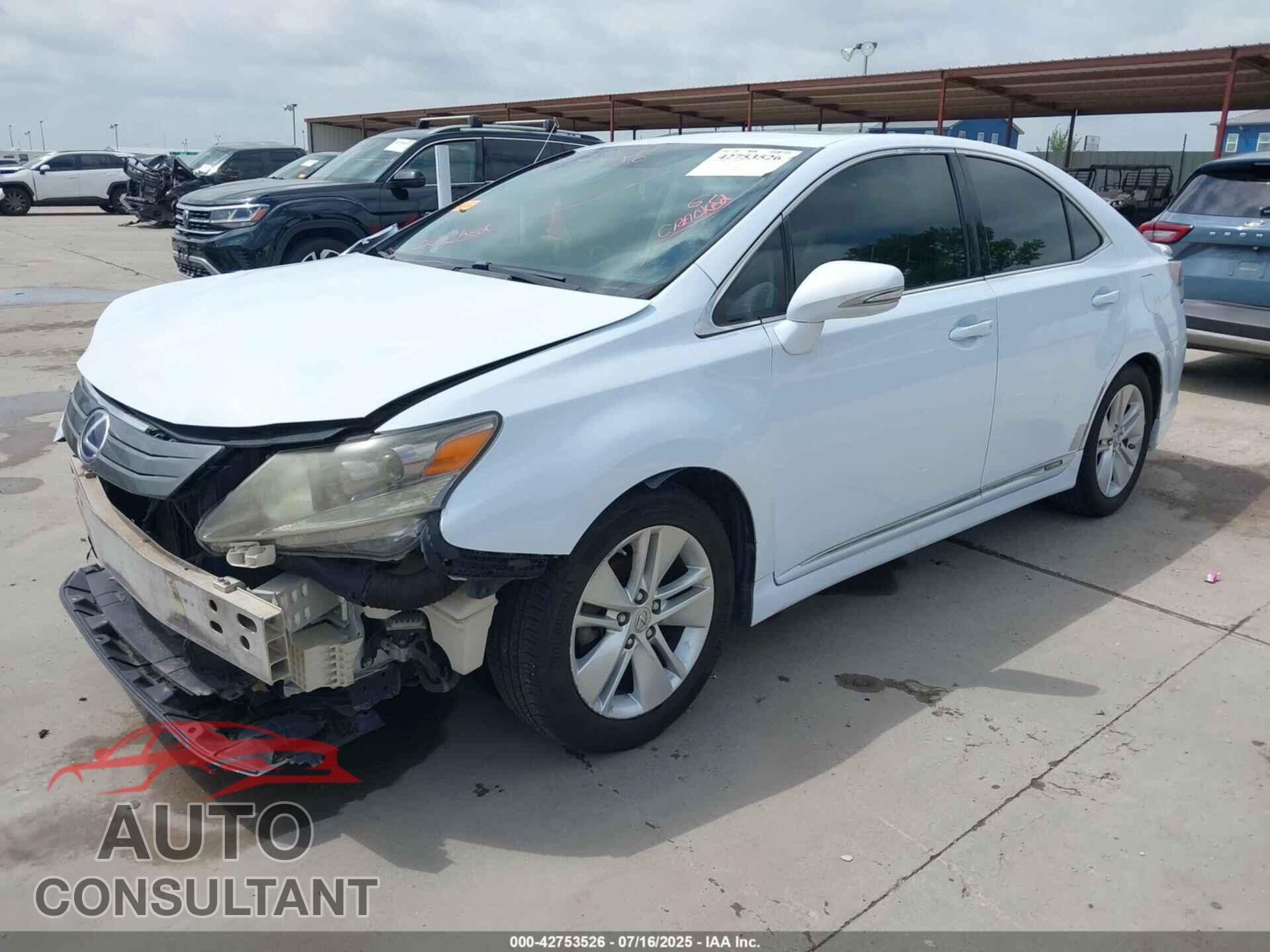 LEXUS HS 250H 2010 - JTHBB1BA8A2024100