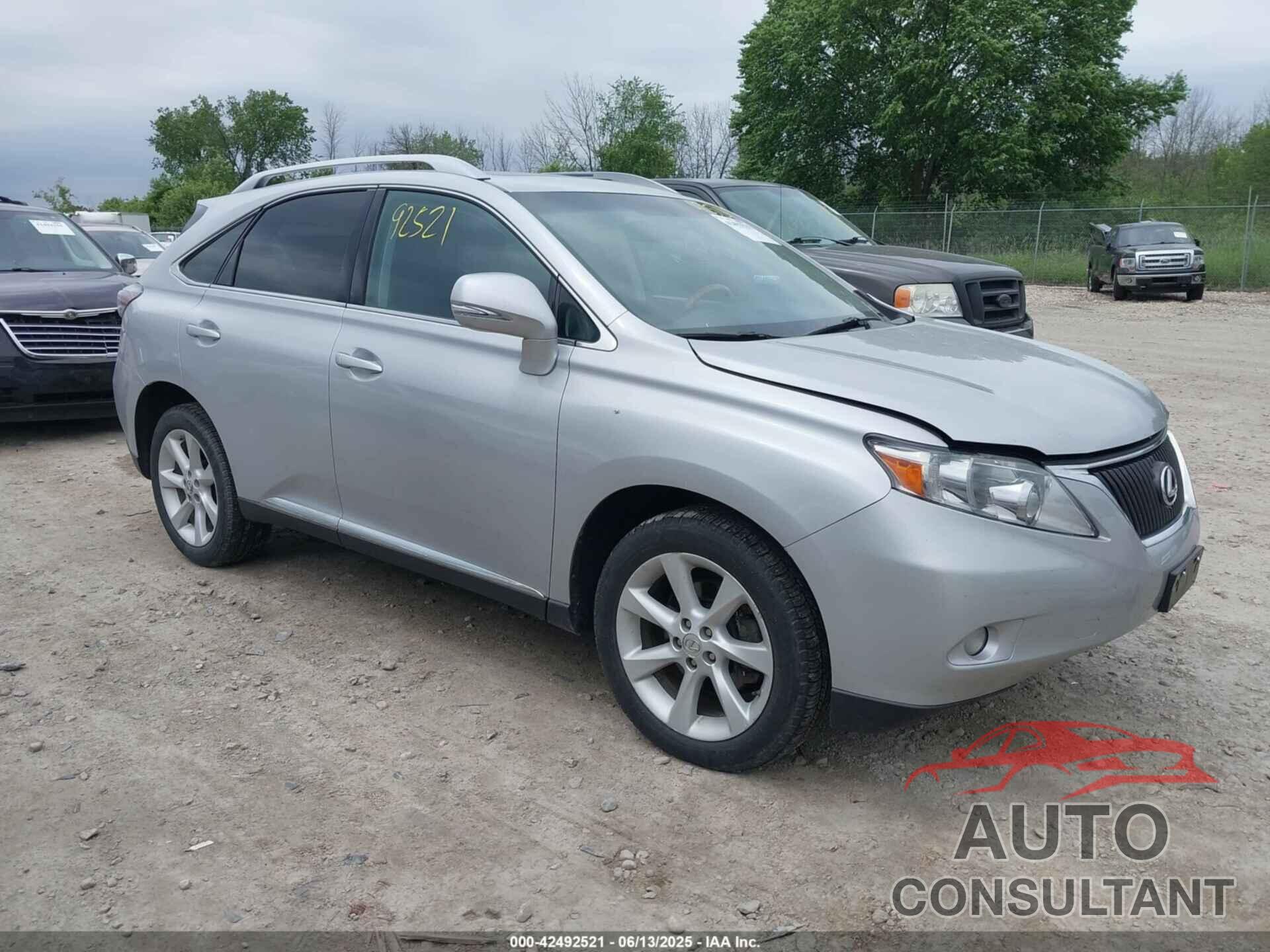 LEXUS RX 350 2012 - 2T2BK1BA5CC121014